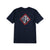 Back view of Topo Designs Men's Small Diamond Tee 100% organic cotton short sleeve graphic logo t-shirt in "navy" blue.