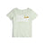 Front view of Topo Designs Women's Sunrise Tee 100% organic cotton short sleeve graphic logo t-shirt in Light Mint