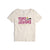 Front view of Topo Designs Women's Sunrise Tee 100% organic cotton short sleeve graphic logo t-shirt in "natural" white.