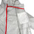 Detail shot of inside showing hidden chest pocket of Topo Designs Ultralight Jacket - Lightweight Packable Travel Jacket for Women in Silver