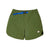 Topo Designs Women's River quick-dry swim Shorts in "Olive" green.