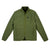 Front product shot of Topo Designs Men's Sherpa Jacket in "Olive" green showing DWR side.