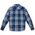 Back product shot of Topo Designs Men's Field Shirt Plaid in Natural Navy