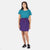 Front model shot of Topo Designs Women's Sport Skirt in Purple