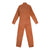 Back product shot of the Topo Designs Women's Coverall jumpsuit in "Brick" orange.