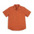 Topo Designs Men's Short Sleeve 100% organic cotton button up Dirt Shirt in "Brick" orange.