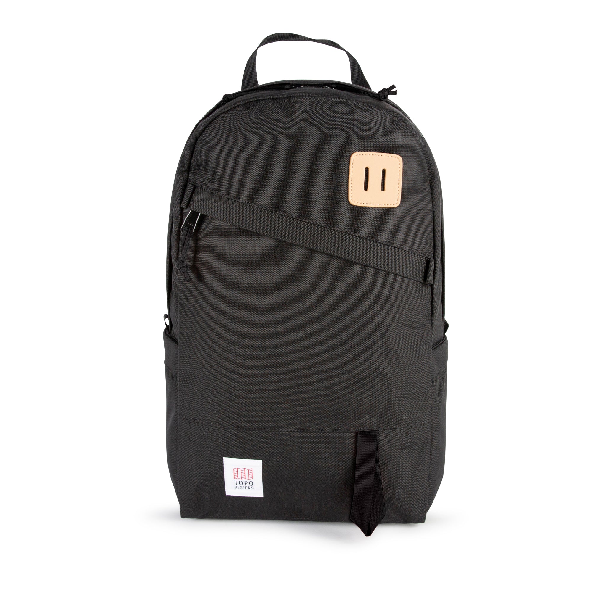 Topo Designs Daypack Classic 100% recyceltes Nylon Laptop-Rucksack für Arbeit oder Schule in "Schwarz / Schwarz"