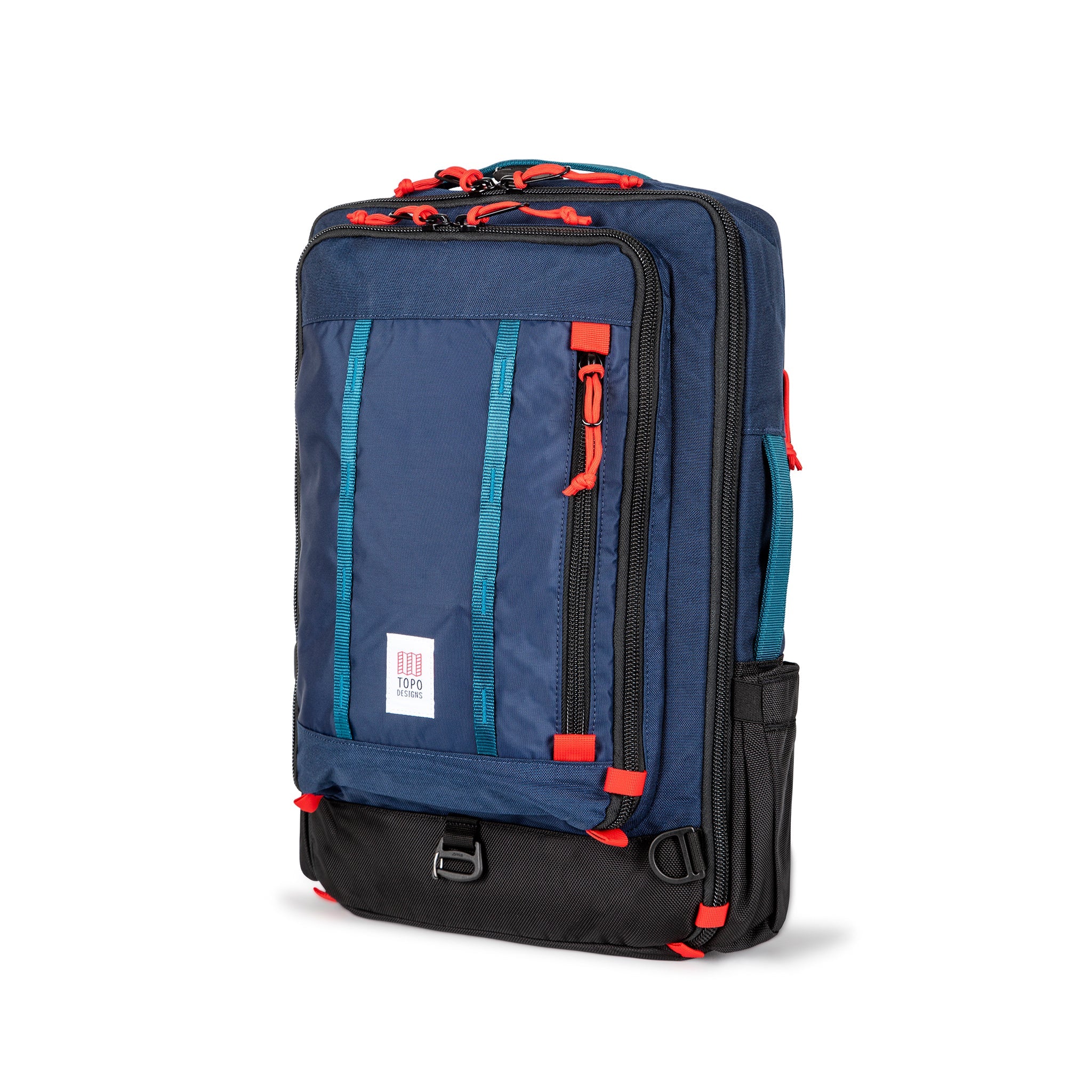 Topo Designs Global Travel Bag 30L Durable Carry On Convertible Laptop Travel Backpack in "Navy" blau.