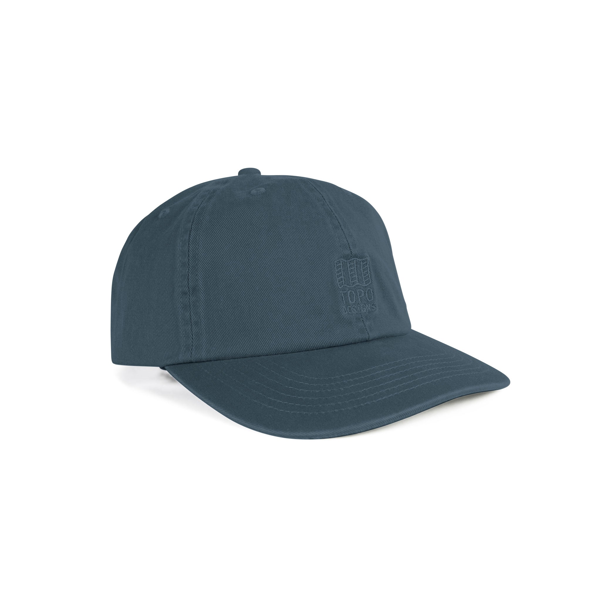 Topo Designs Mountain Ball Cap Logo-Mütze aus Baumwolle in "Pond Blue".