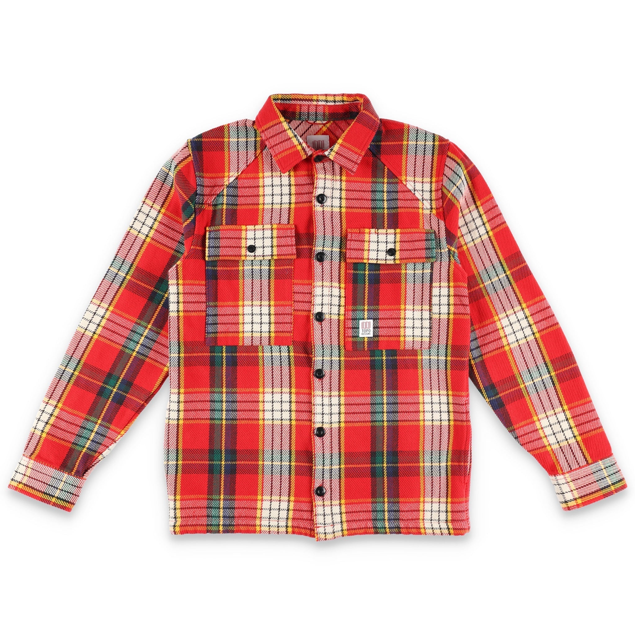 Topo Designs Herren Mountain Shirt Jacke in "Rot/Gelb kariert"