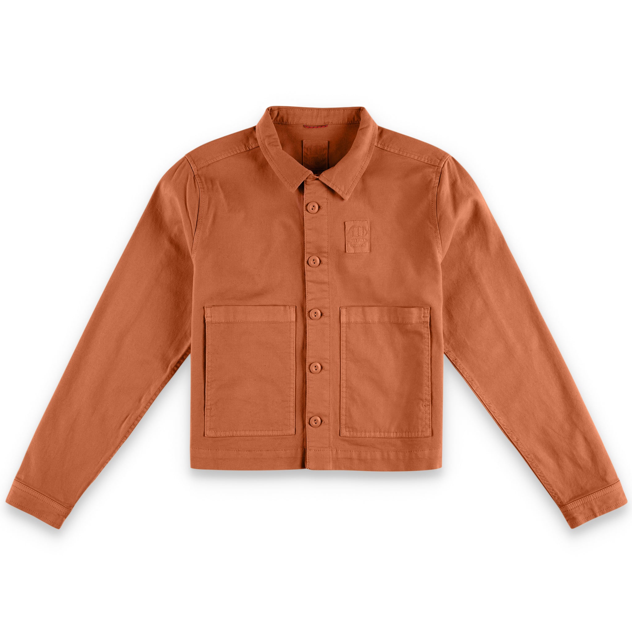 Topo Designs Damen Dirt Jacket Hemdjacke aus 100% Bio-Baumwolle in "brick" orange