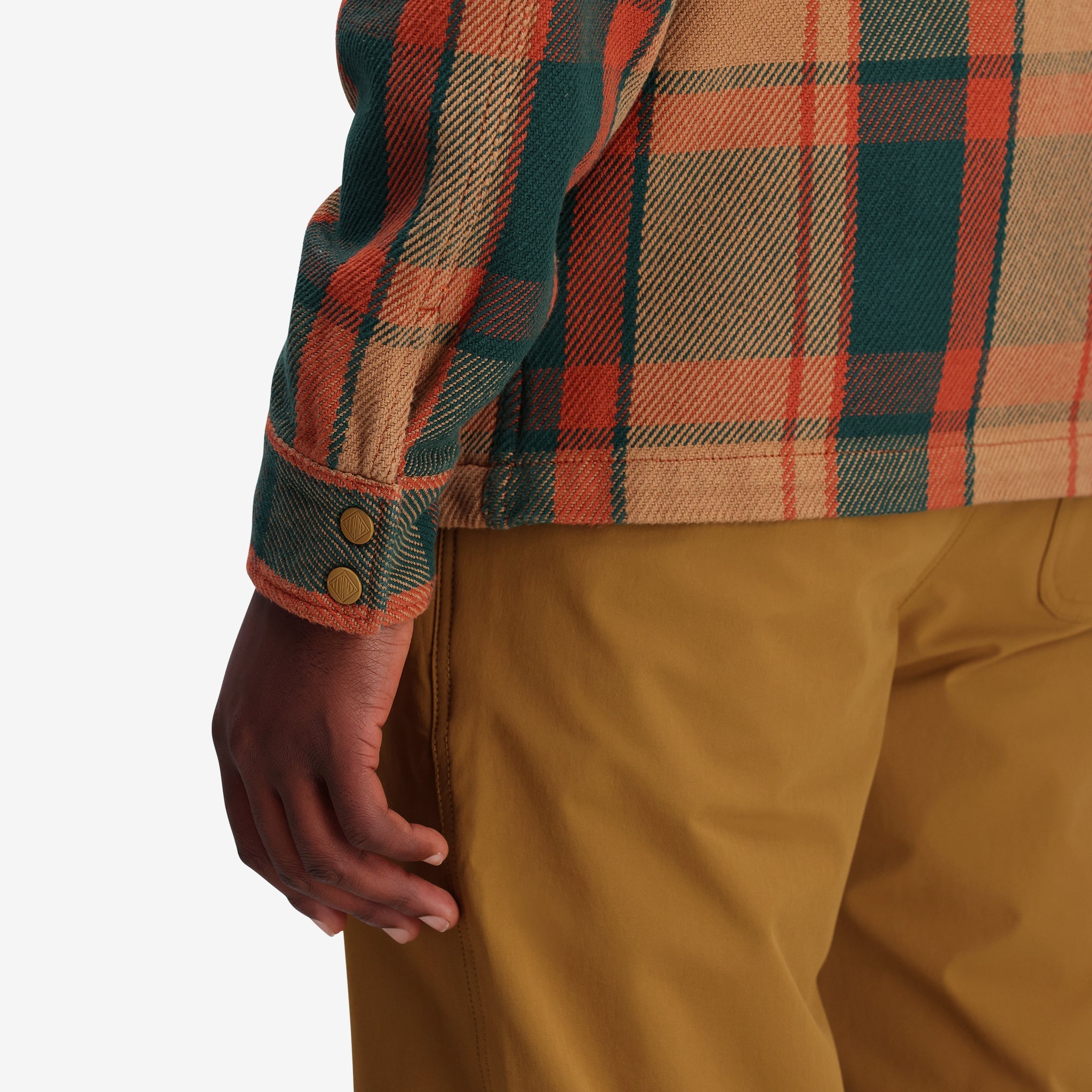 Gesamtansicht der Mountain Shirt Jacke M in "Khaki Multi Plaid".