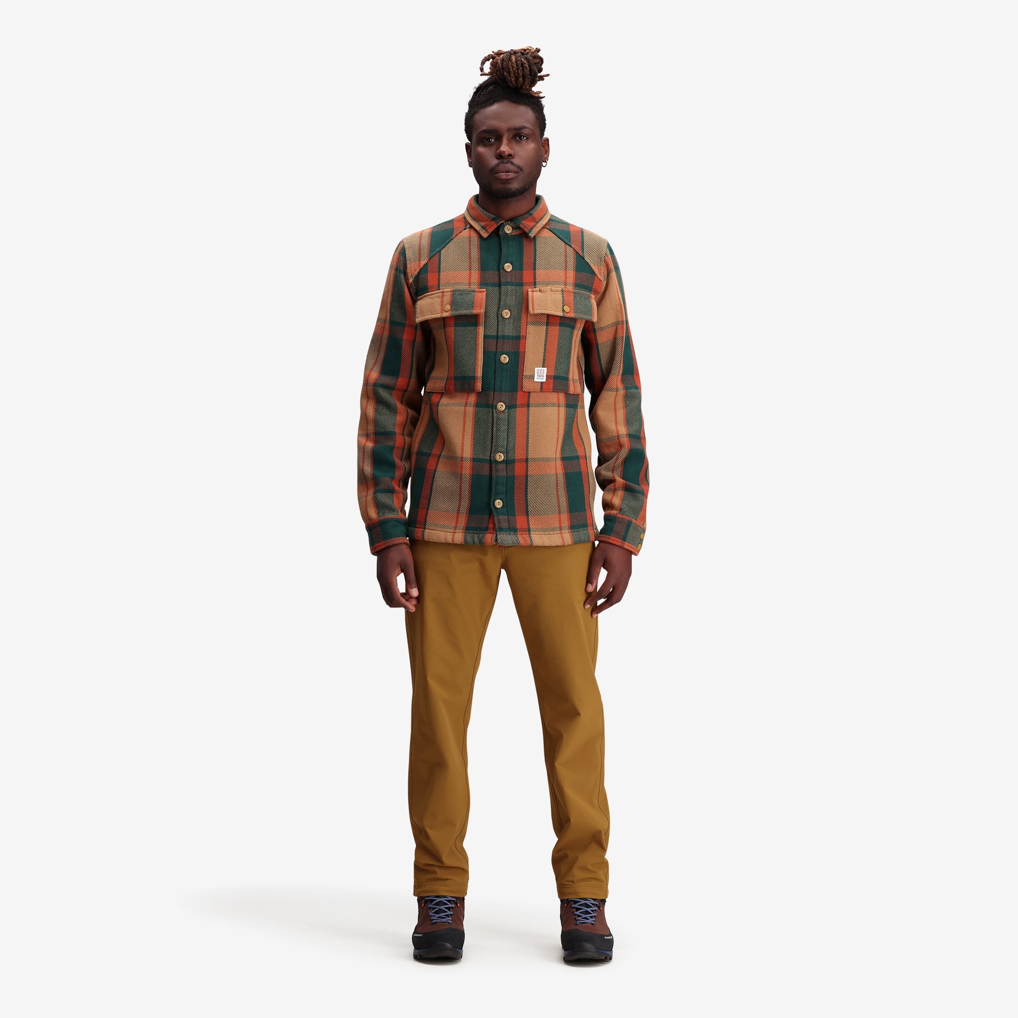 Gesamtansicht der Mountain Shirt Jacke M in "Khaki Multi Plaid".