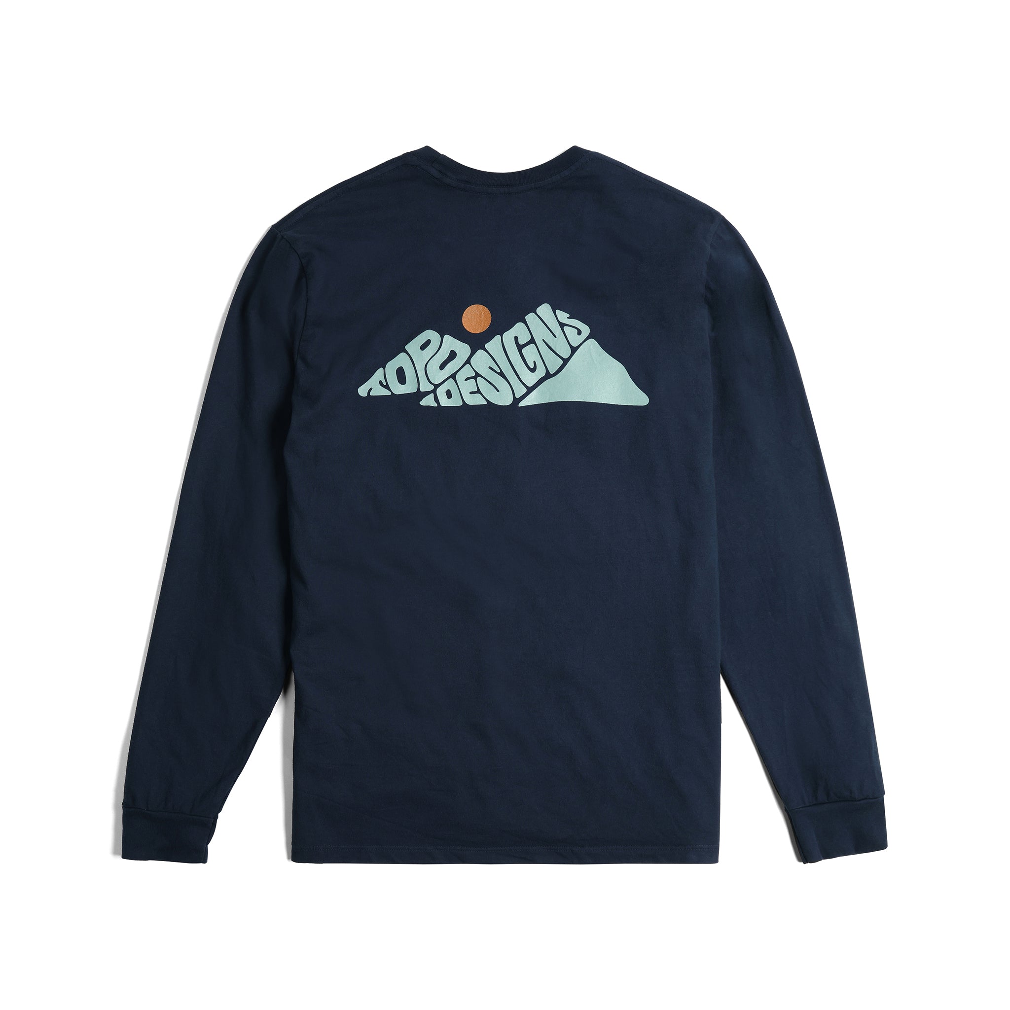 Rugged Peaks Langarm-Grafik-T-Shirt in "Navy"