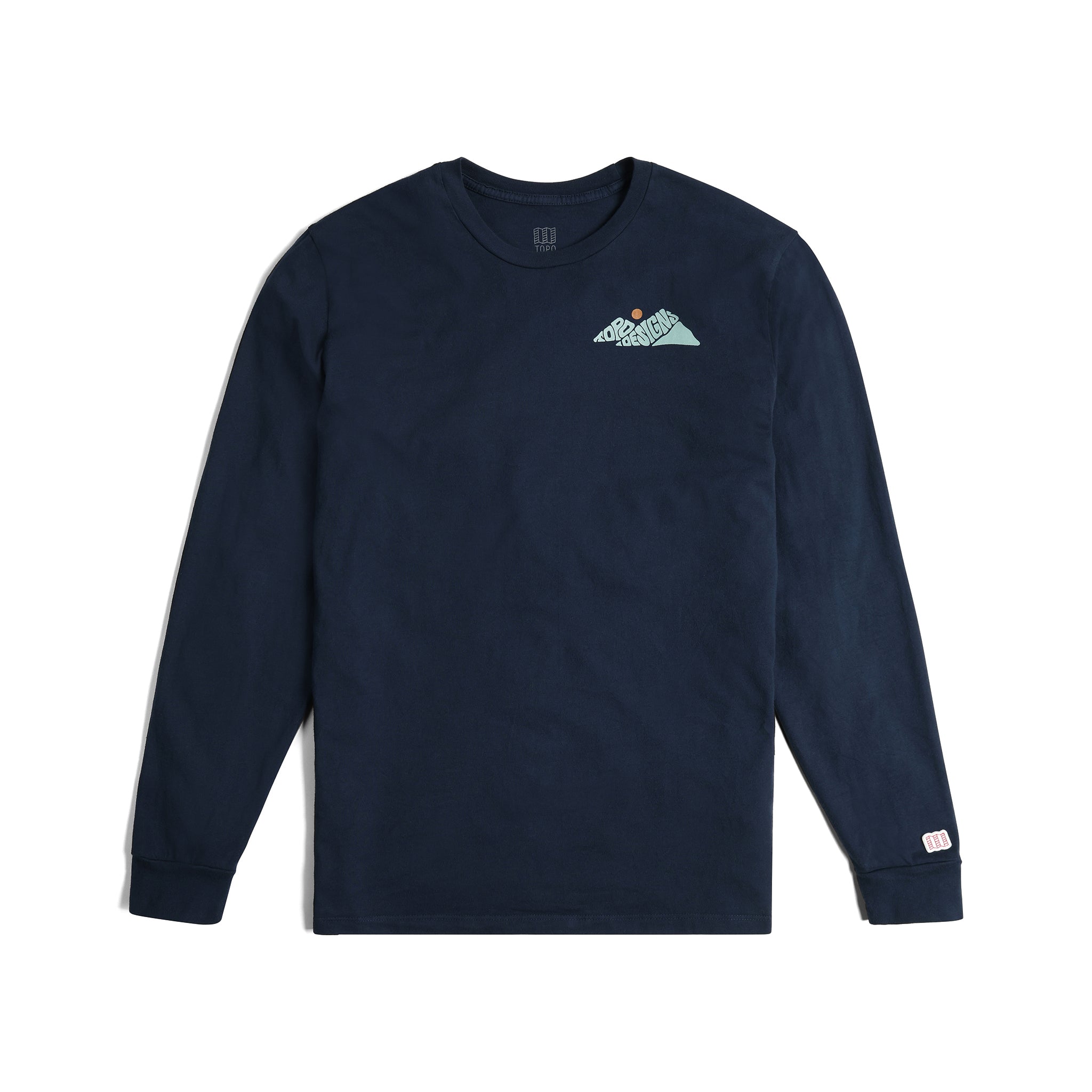 Rugged Peaks Langarm-Grafik-T-Shirt in "Navy"