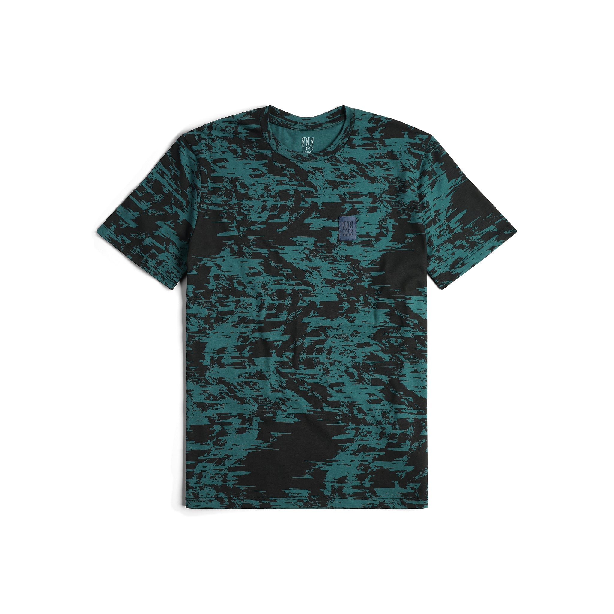 Herren Splintered Tee in "Forest Multi"