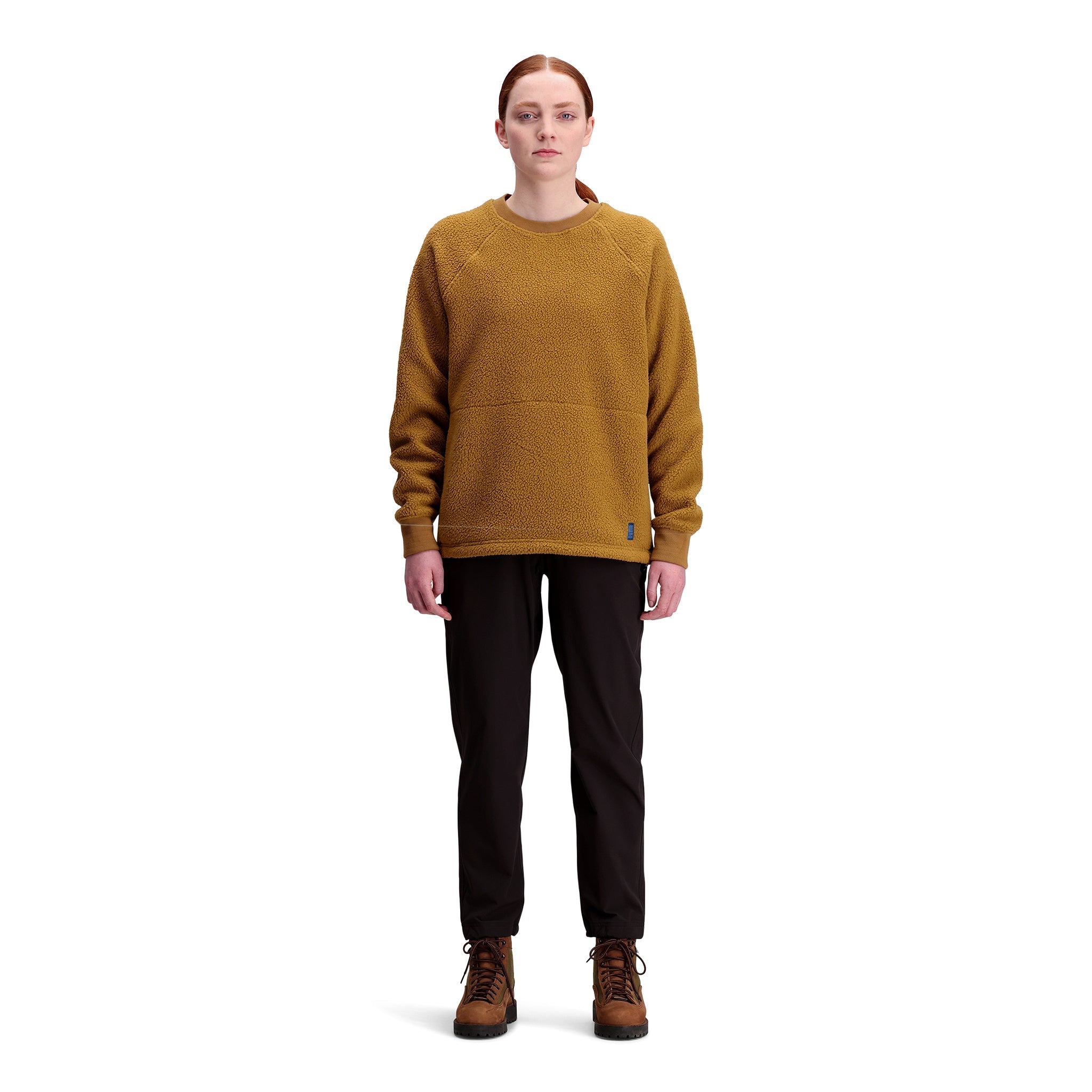 Gesamtansicht von Mountain Fleece Crewneck in "Dark Khaki"