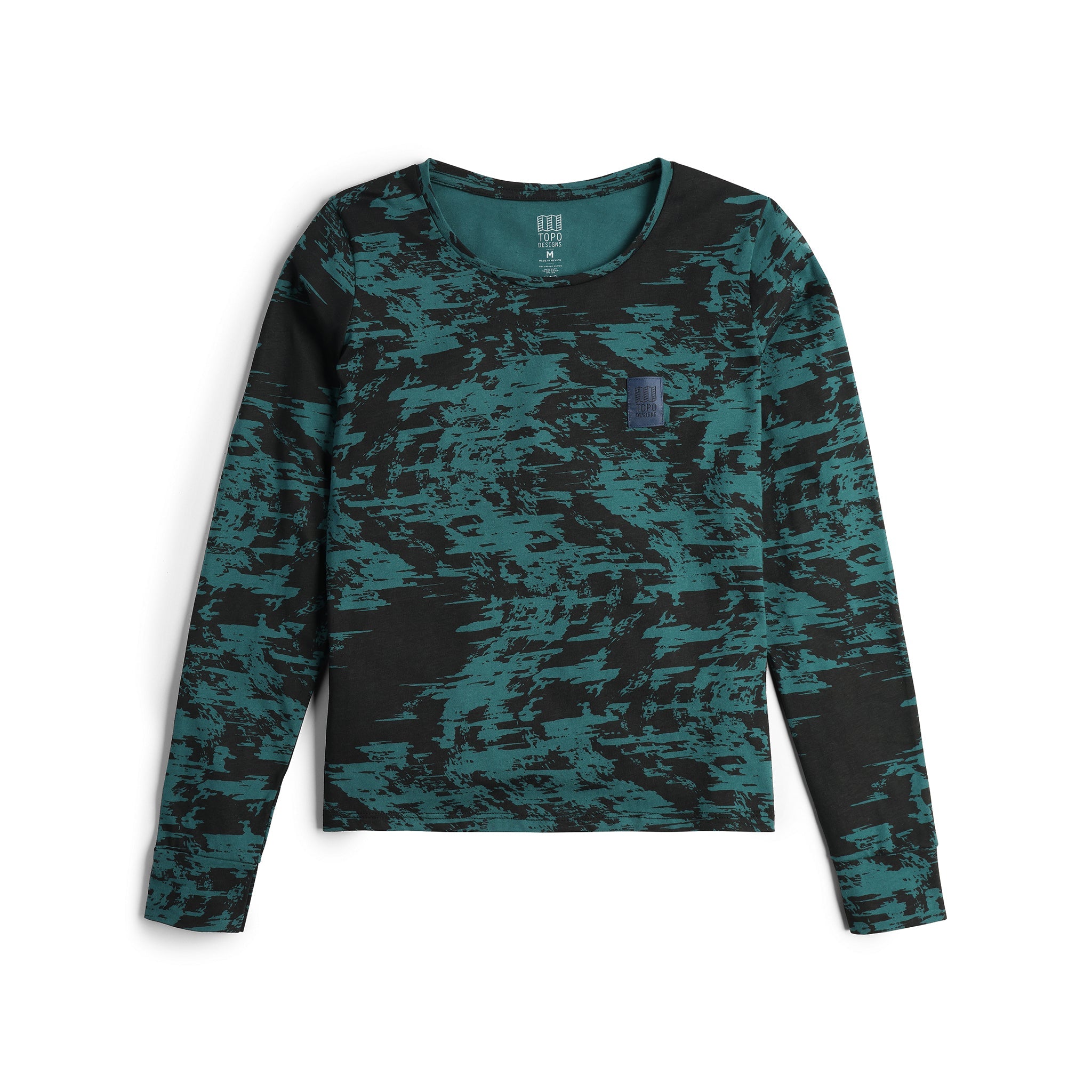 Topo Designs Damen Splintered L/S Tee in "Wald Multi"