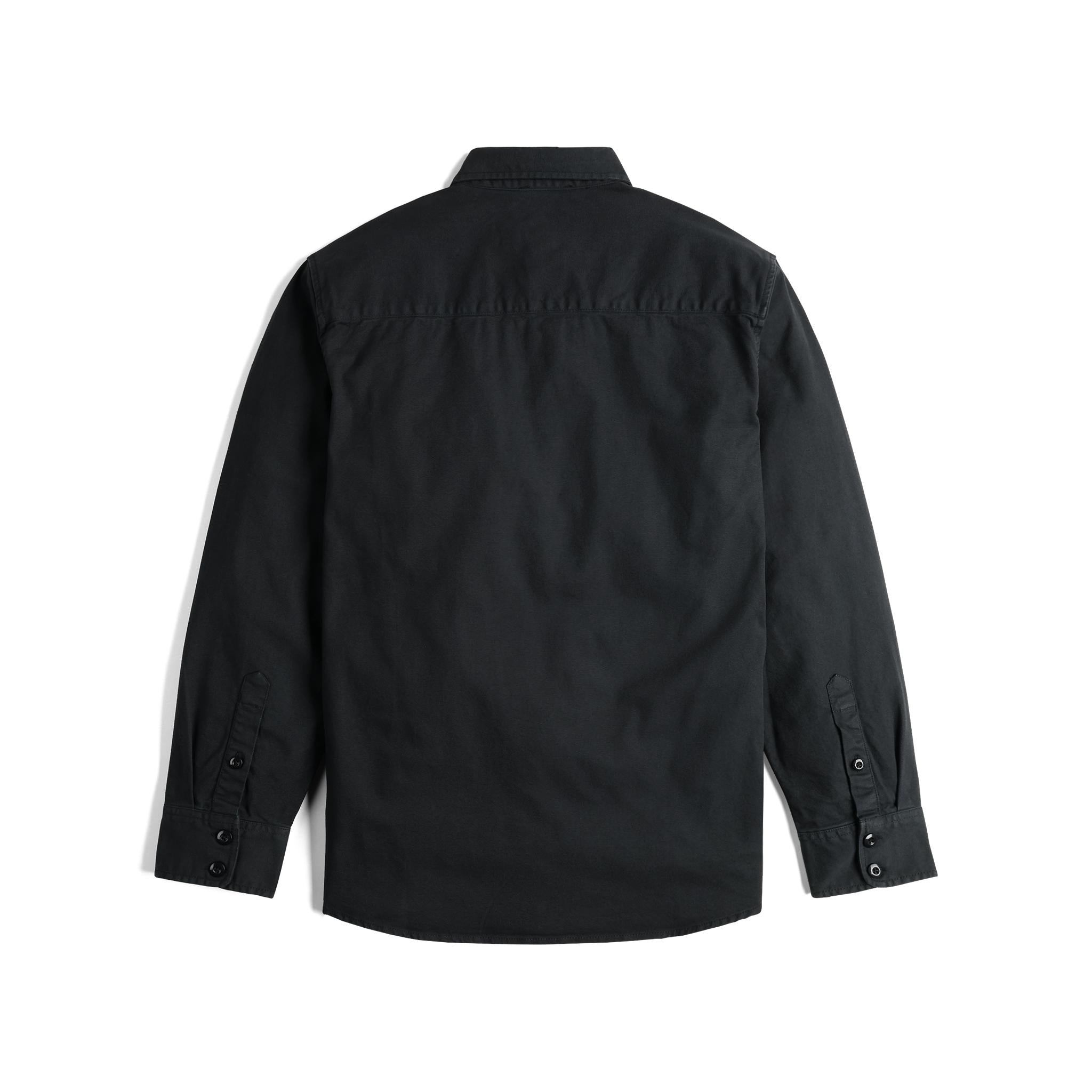 Rückansicht des Topo Designs Dirt Overshirt - Herren  in "Black"