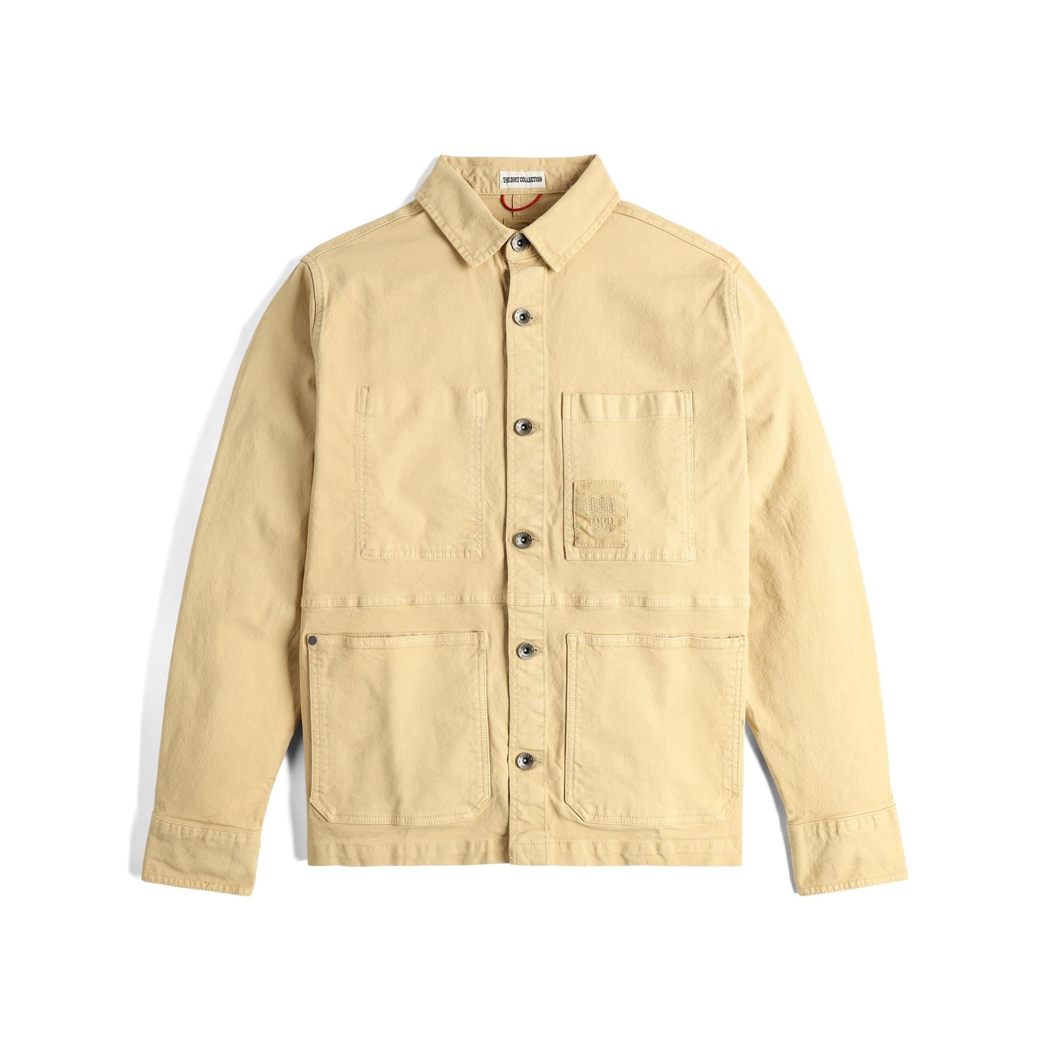 Vorderansicht der Topo Designs Dirt Utility Jacket - Herren  in "Sahara"