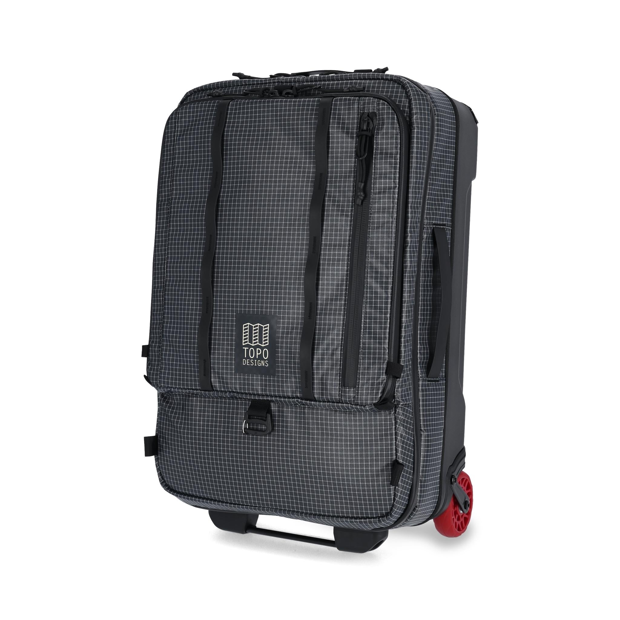 Vorderansicht der Topo Designs Apex Travel Roller Bag in "Black"