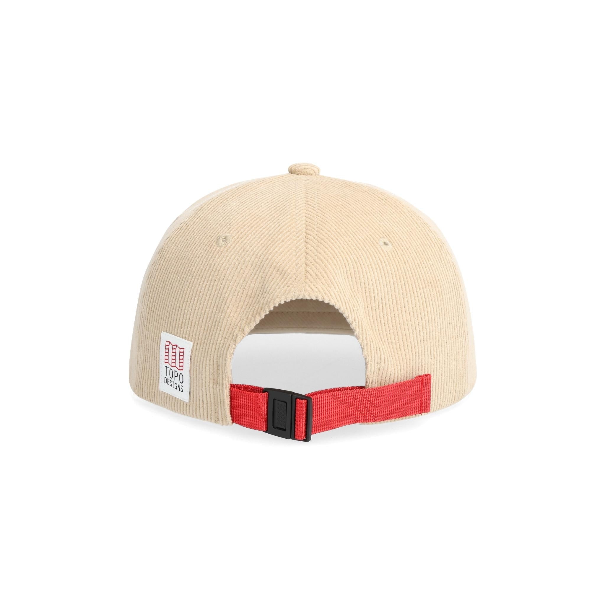 Rückansicht des Topo Designs Cord Trucker Hut - Peak Shadow in "Tan"