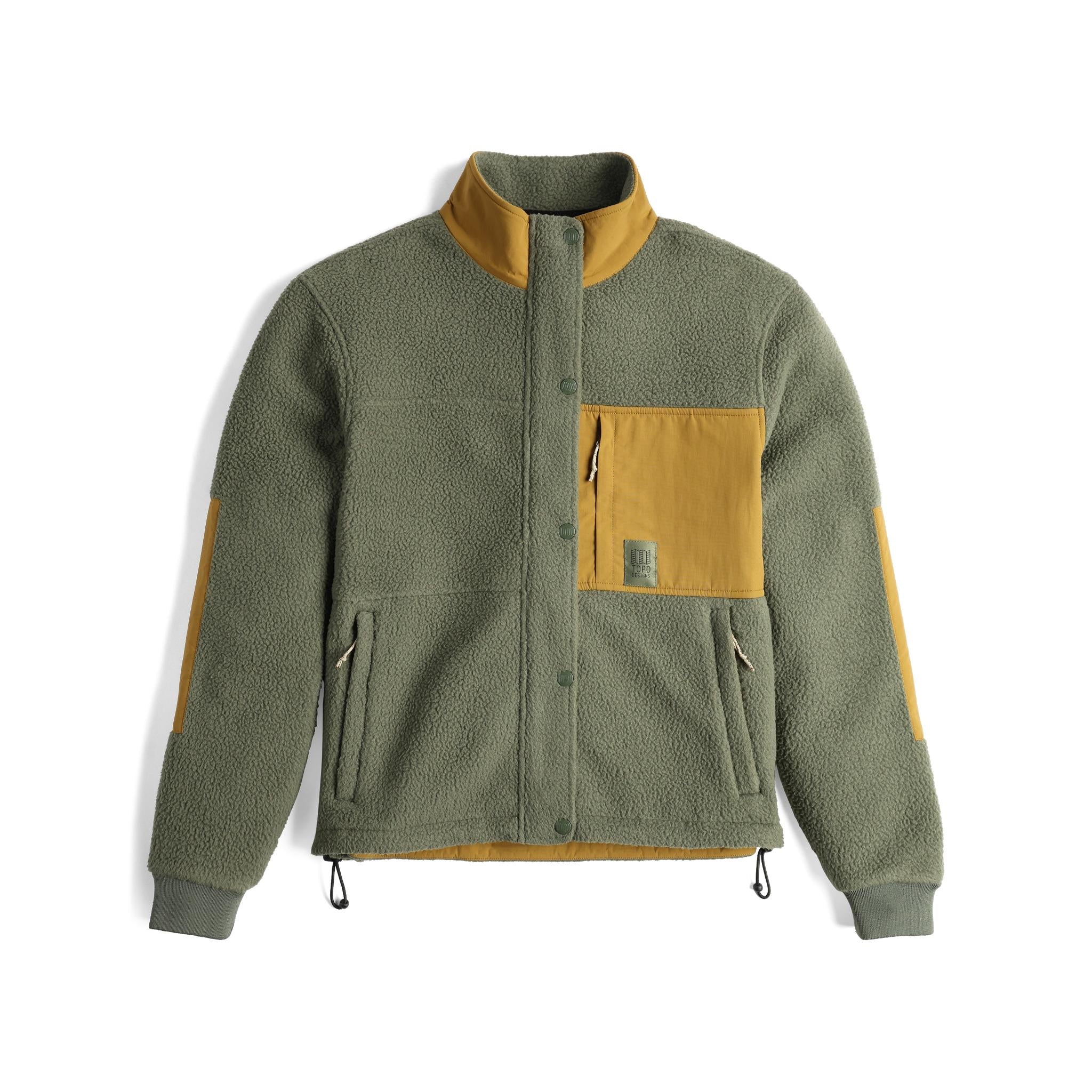 Vorderansicht der Topo Designs Summit Rise Full Zip Jacket - Damen in "Beetle / Dark Khaki"