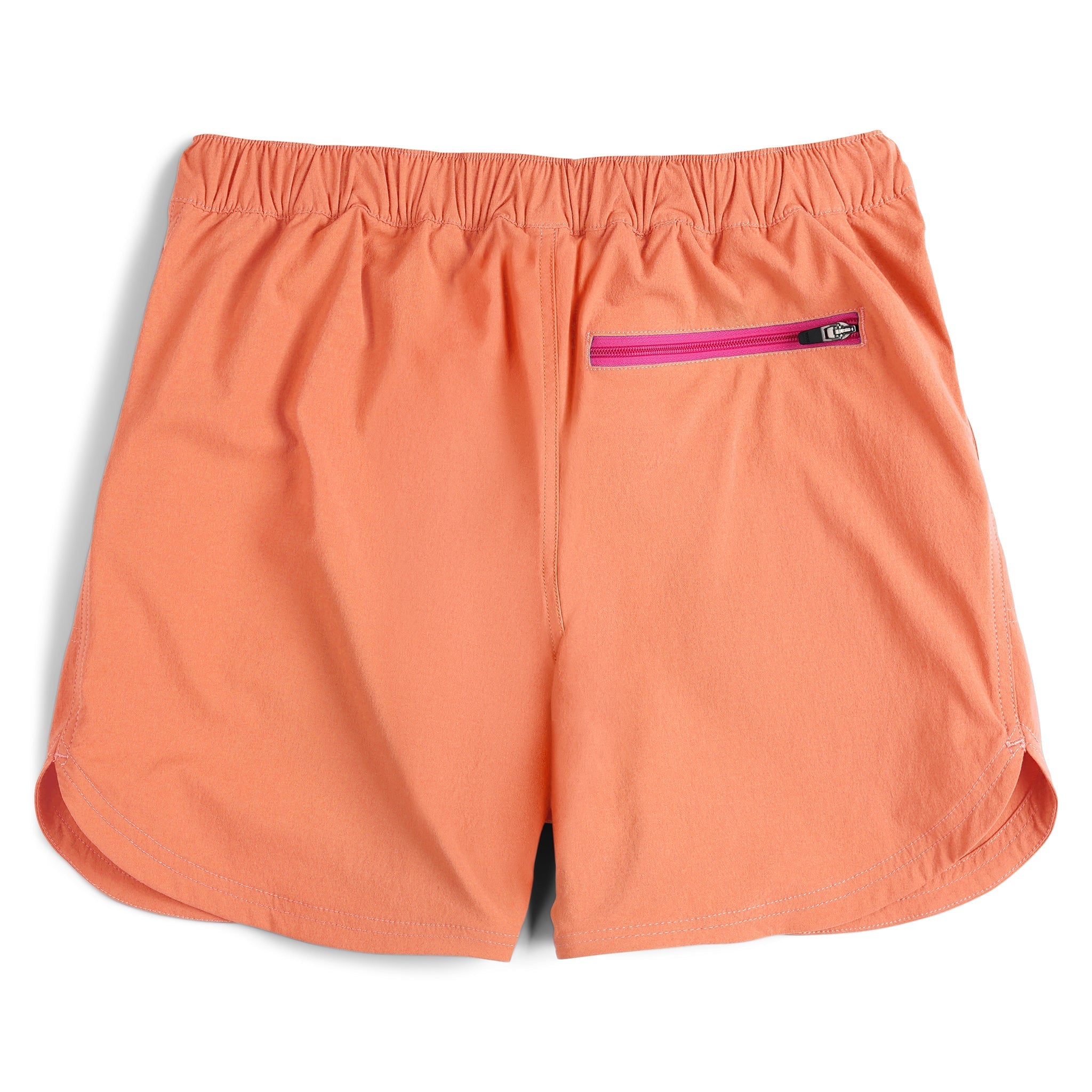 Rückansicht der Topo Designs Damen River quick-dry swim Shorts in "Peach".