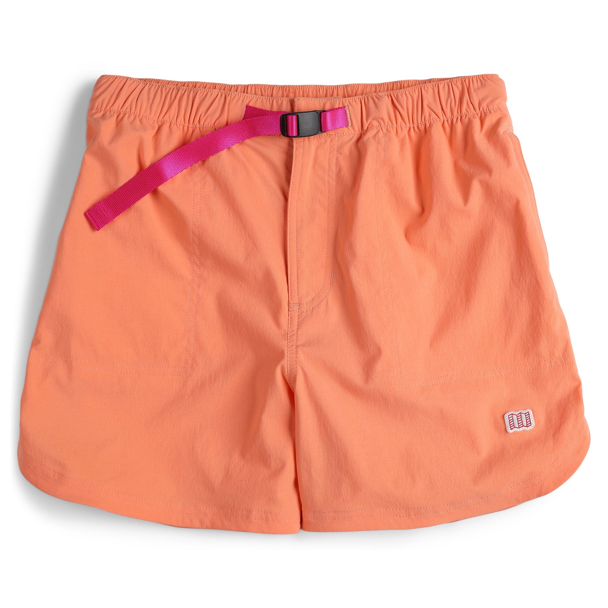 Topo Designs Damen River schnelltrocknende Badeshorts in "Pfirsich".