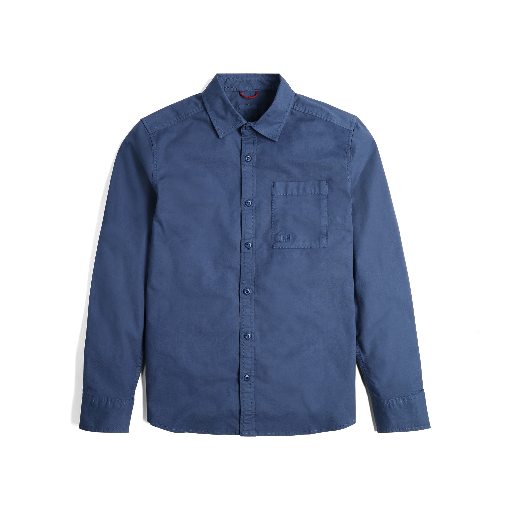 Vorderansicht des Topo Designs Dirt Desert Shirt - Herren  in "Dark Denim"