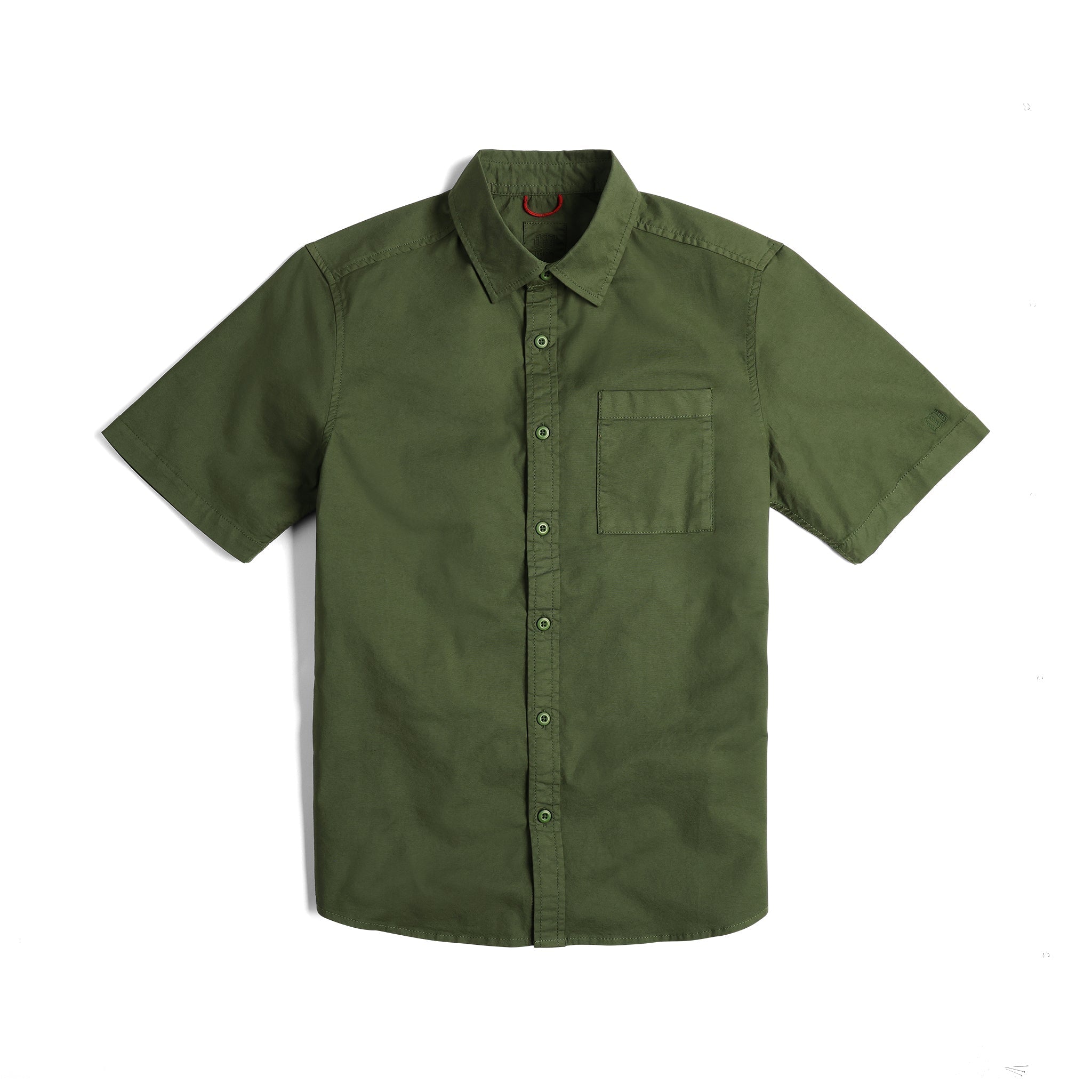 Vorderansicht des Topo Designs Dirt Desert Shirt Ss - Herren in "Olive"