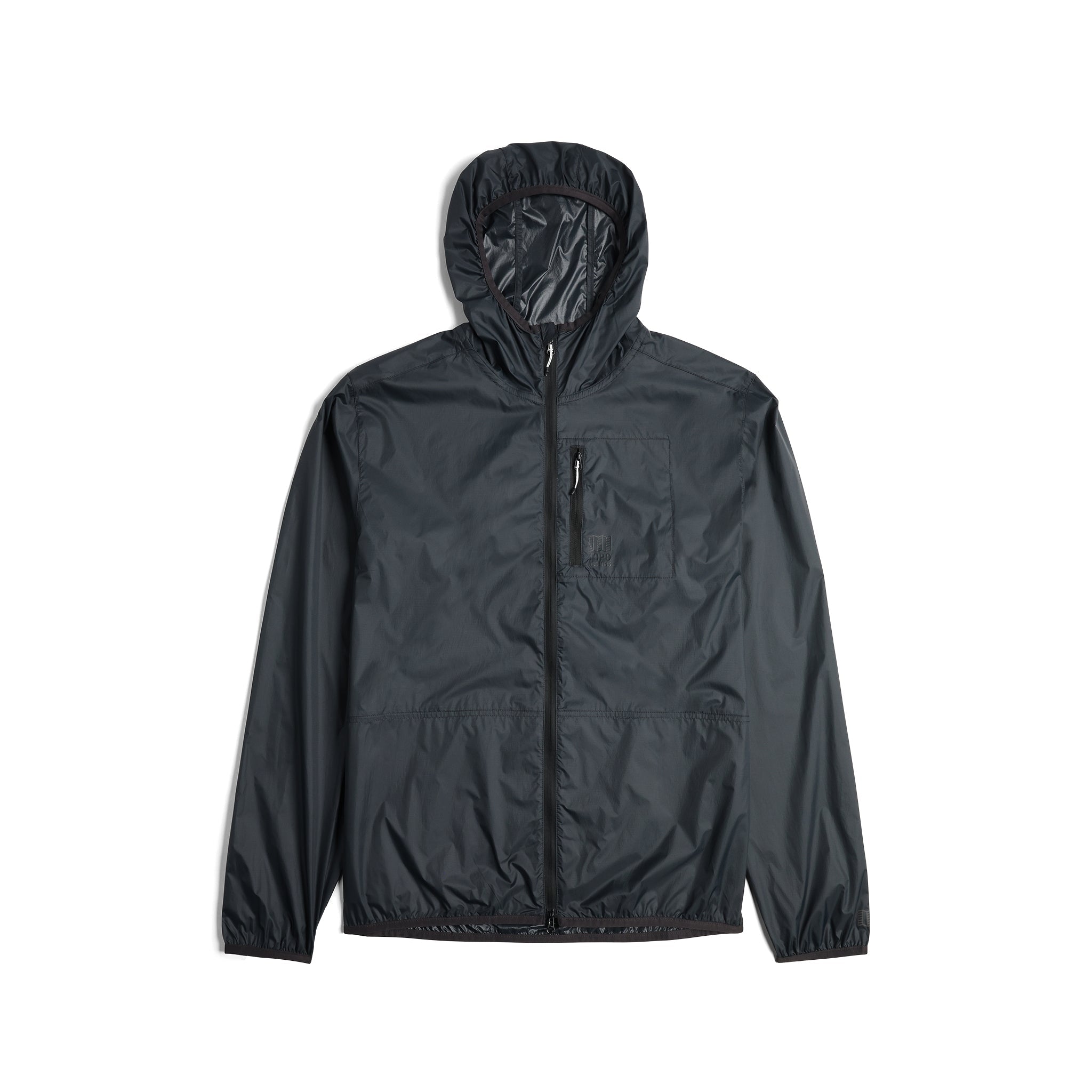 Vorderansicht der Topo Designs Global Ultralight Packable Jacket - Herren in "Black"