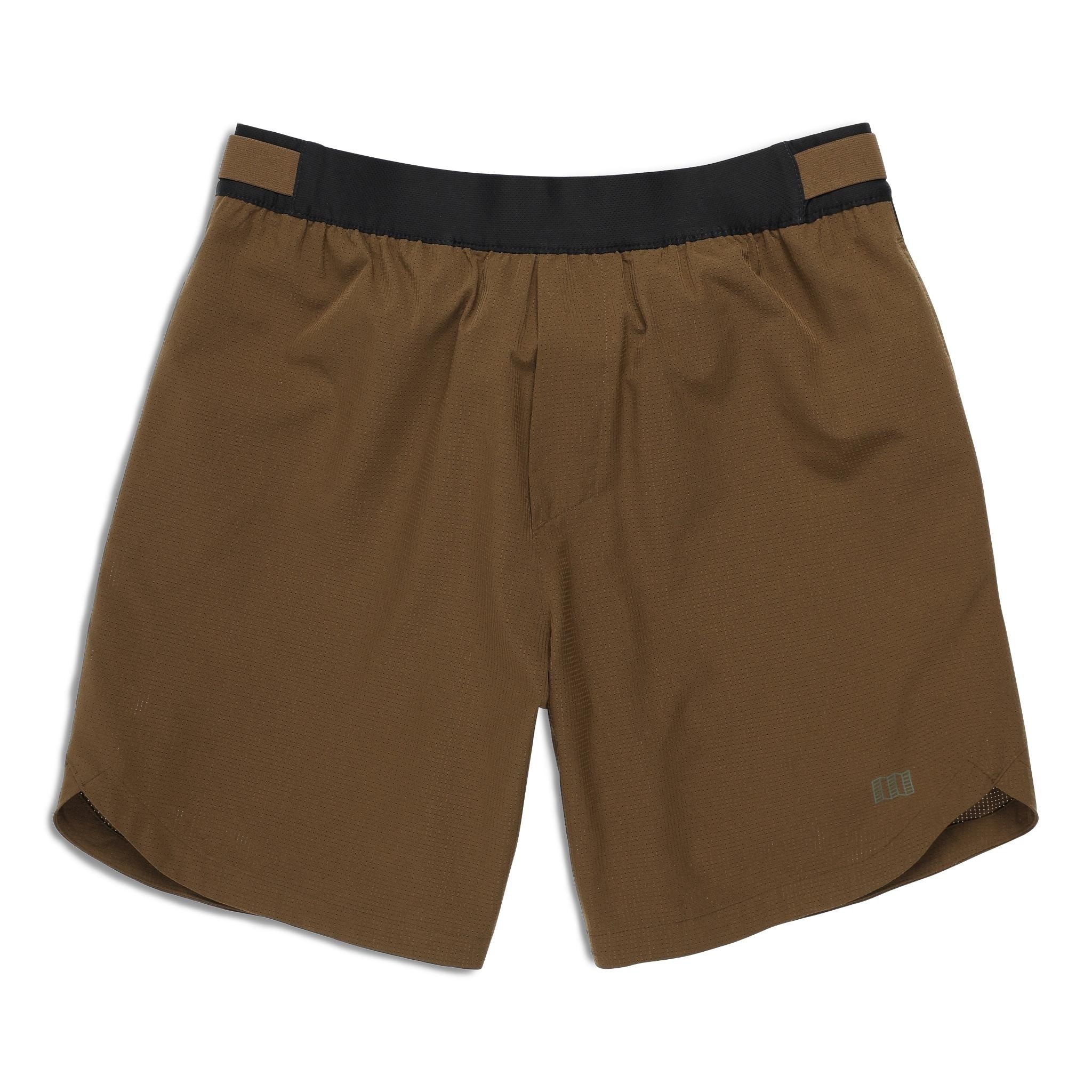 Vorderansicht der Topo Designs Global Trek Shorts 7" - Herren in "Desert Palm"