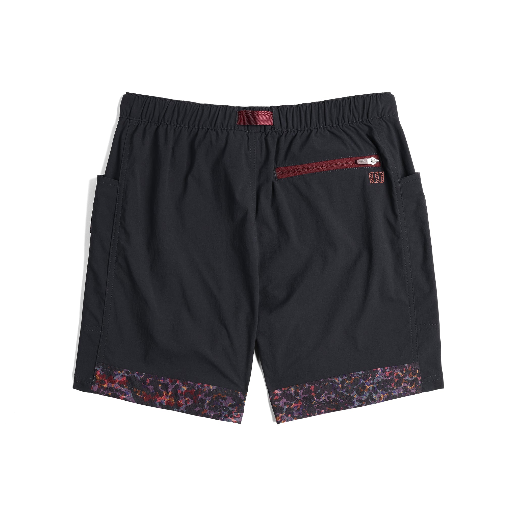 Rückansicht der Topo Designs Retro River Shorts - Herren in "Black / Meteor"