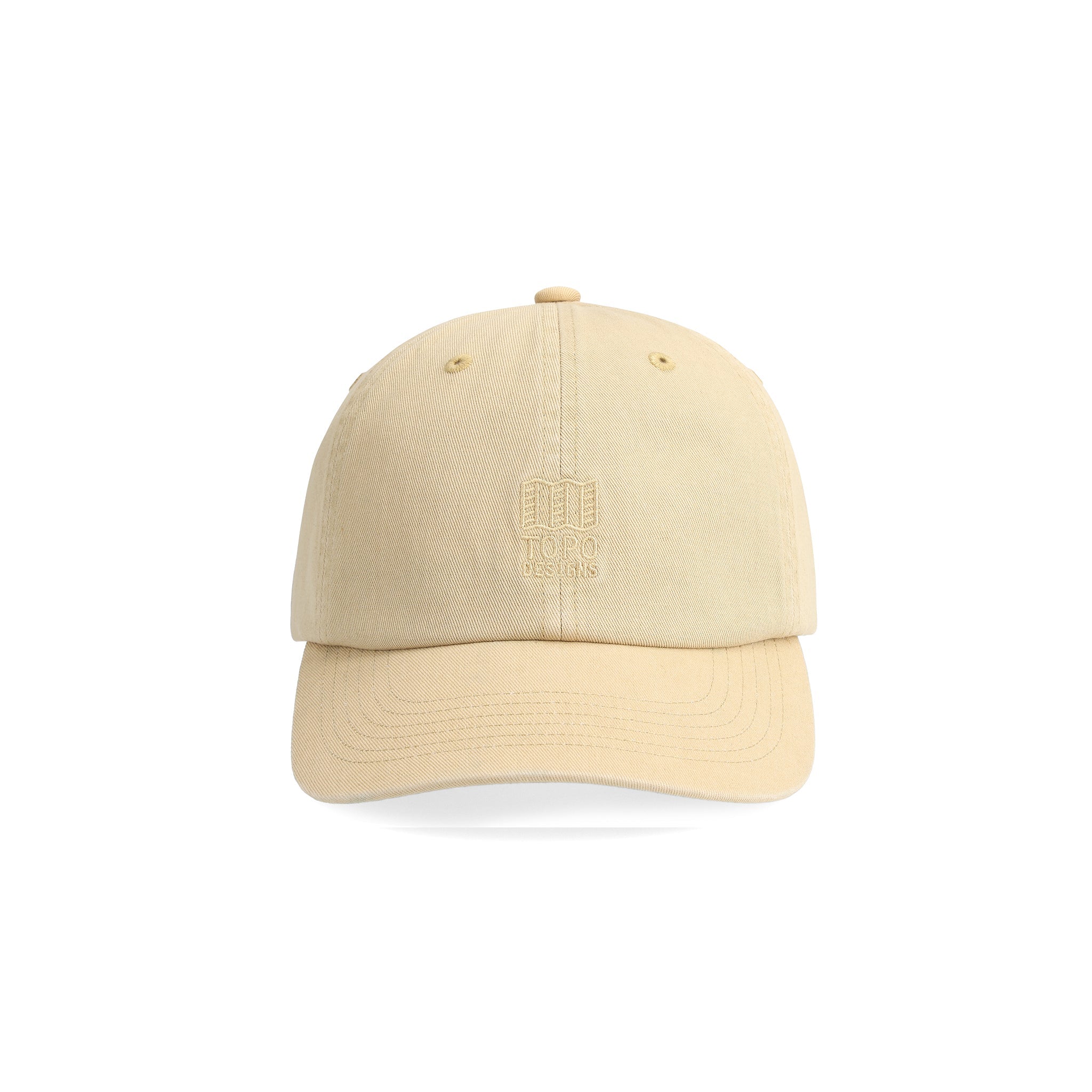 Vorderansicht der Topo Designs Dirt Ballcap in "Sahara"