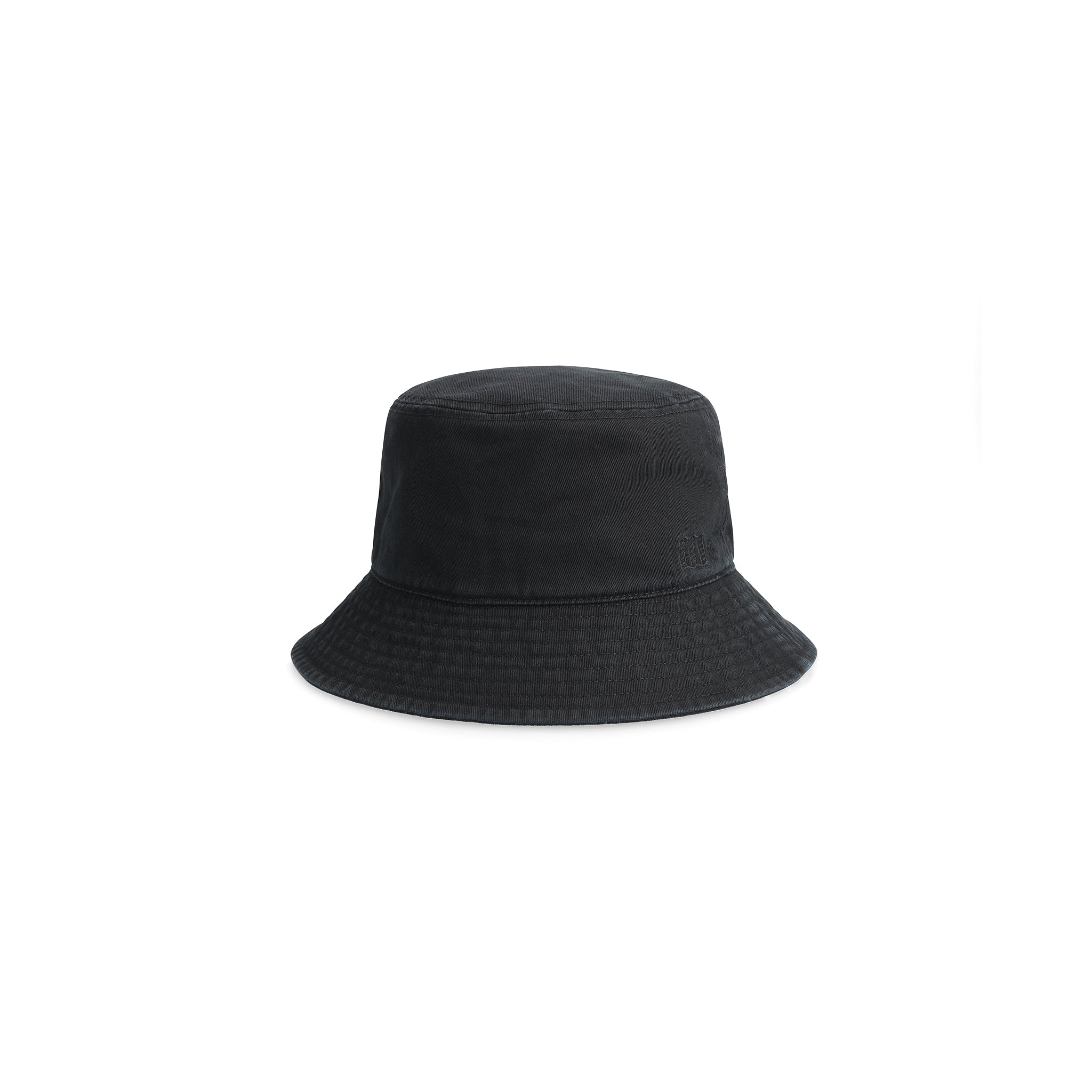 Vorderansicht des Topo Designs Dirt Bucket Hat in "Black"