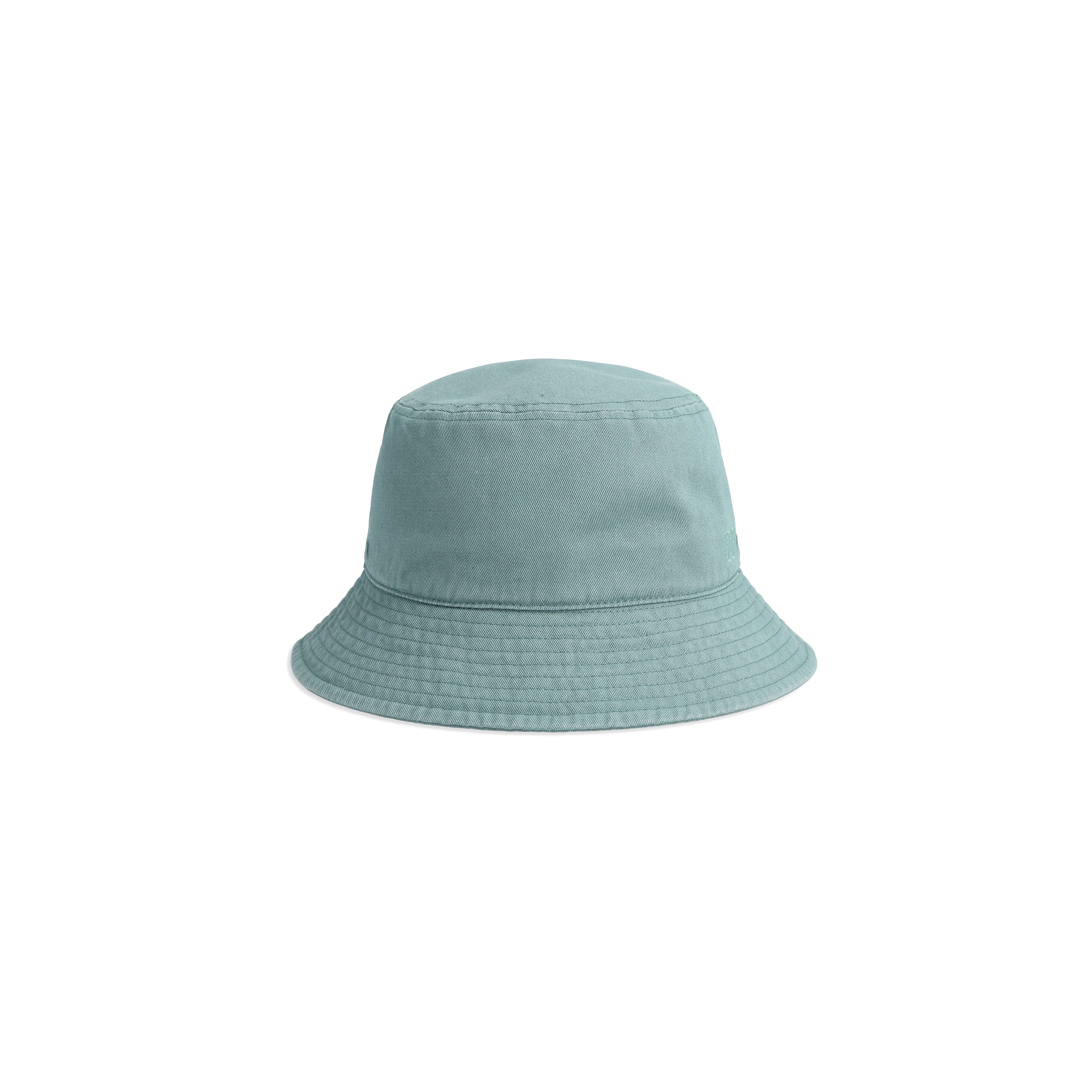 Rückansicht des Topo Designs Dirt Bucket Hat in "Sea Pine"