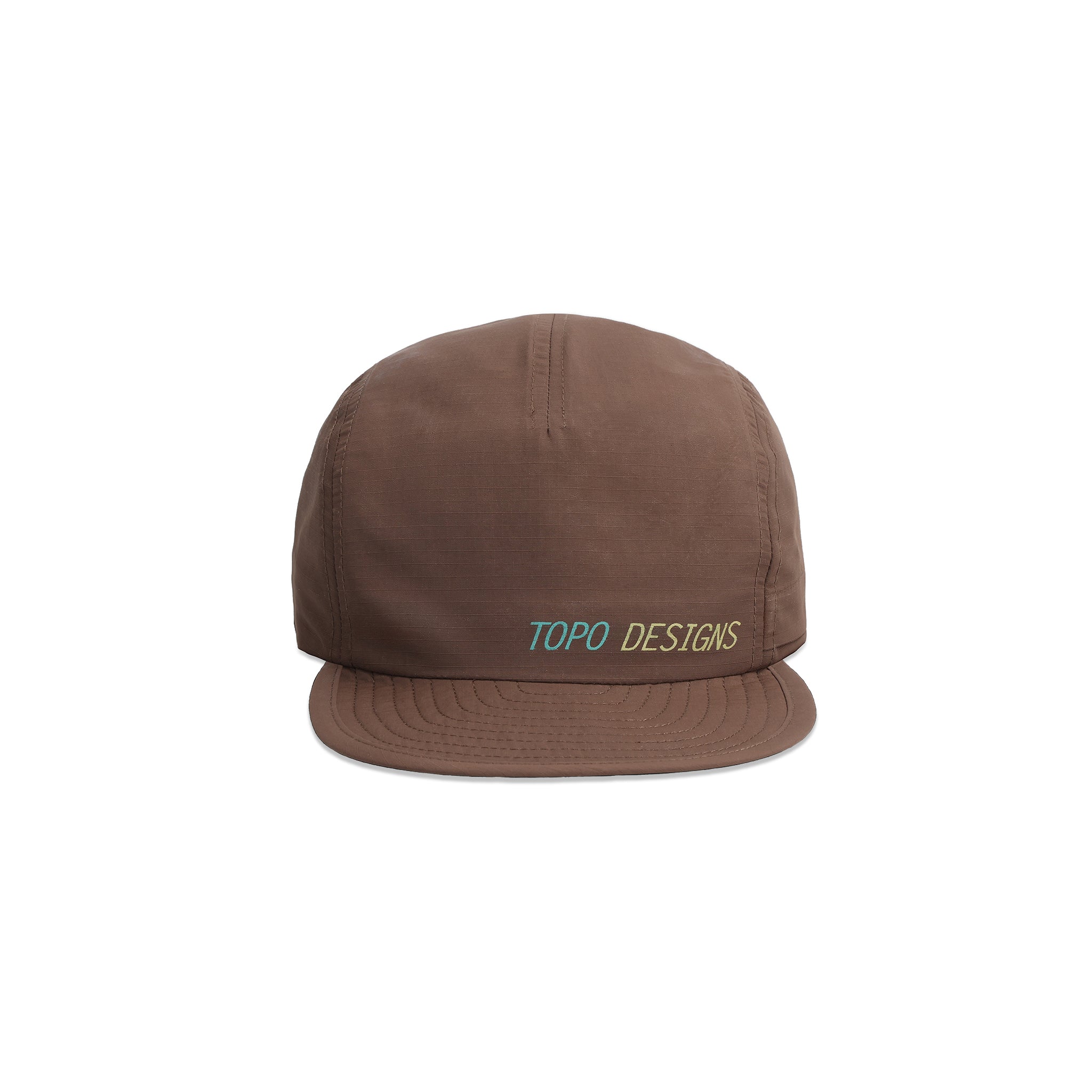 Vorderansicht des Topo Designs Global Packable Hat in "Desert Palm"