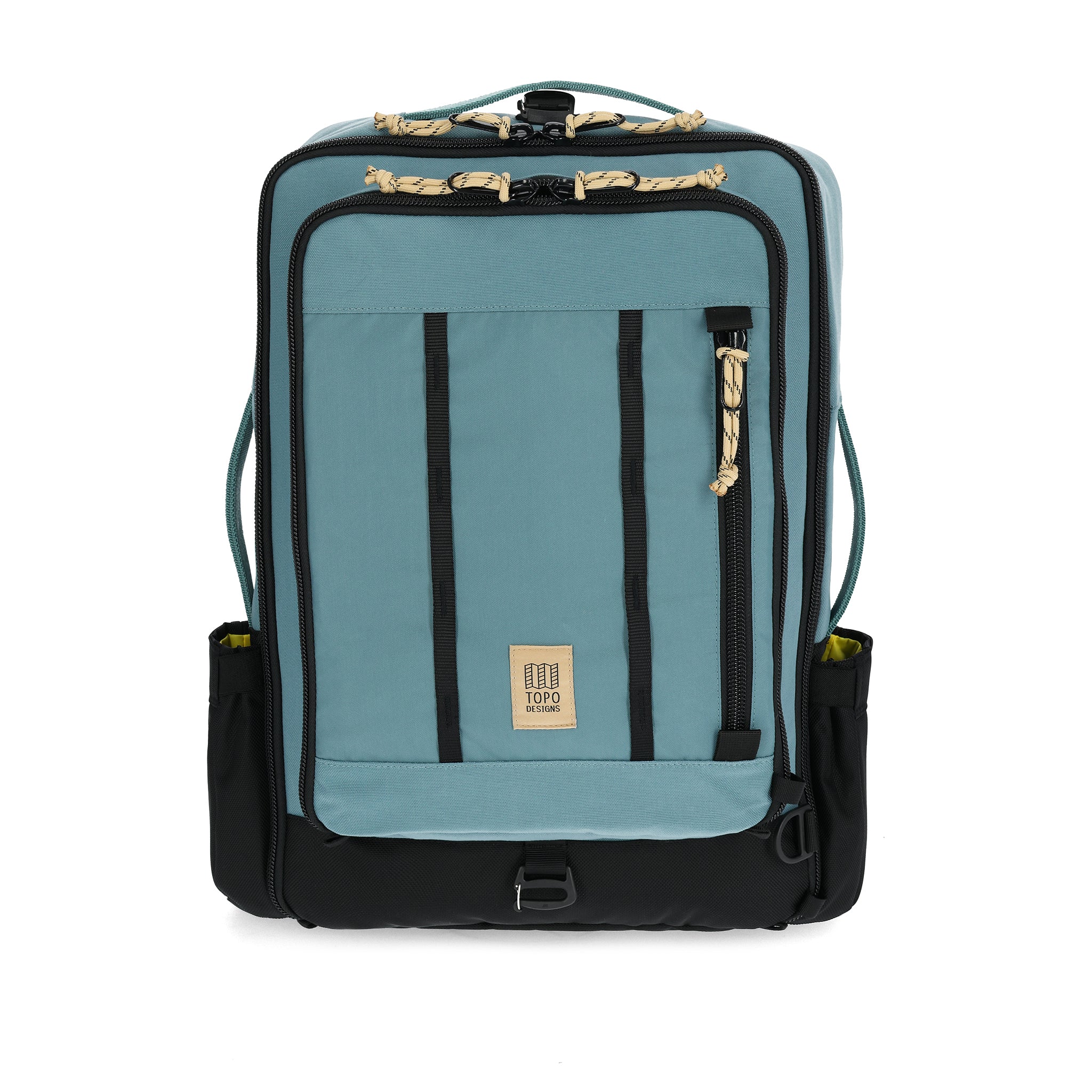 Vorderansicht der Topo Designs Global Travel Bag 30L in "Sea Pine"