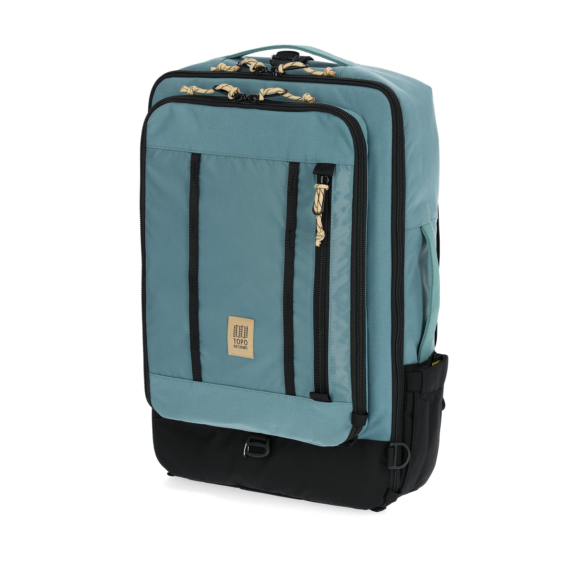 Vorderansicht der Topo Designs Global Travel Bag 40L in "Sea Pine"