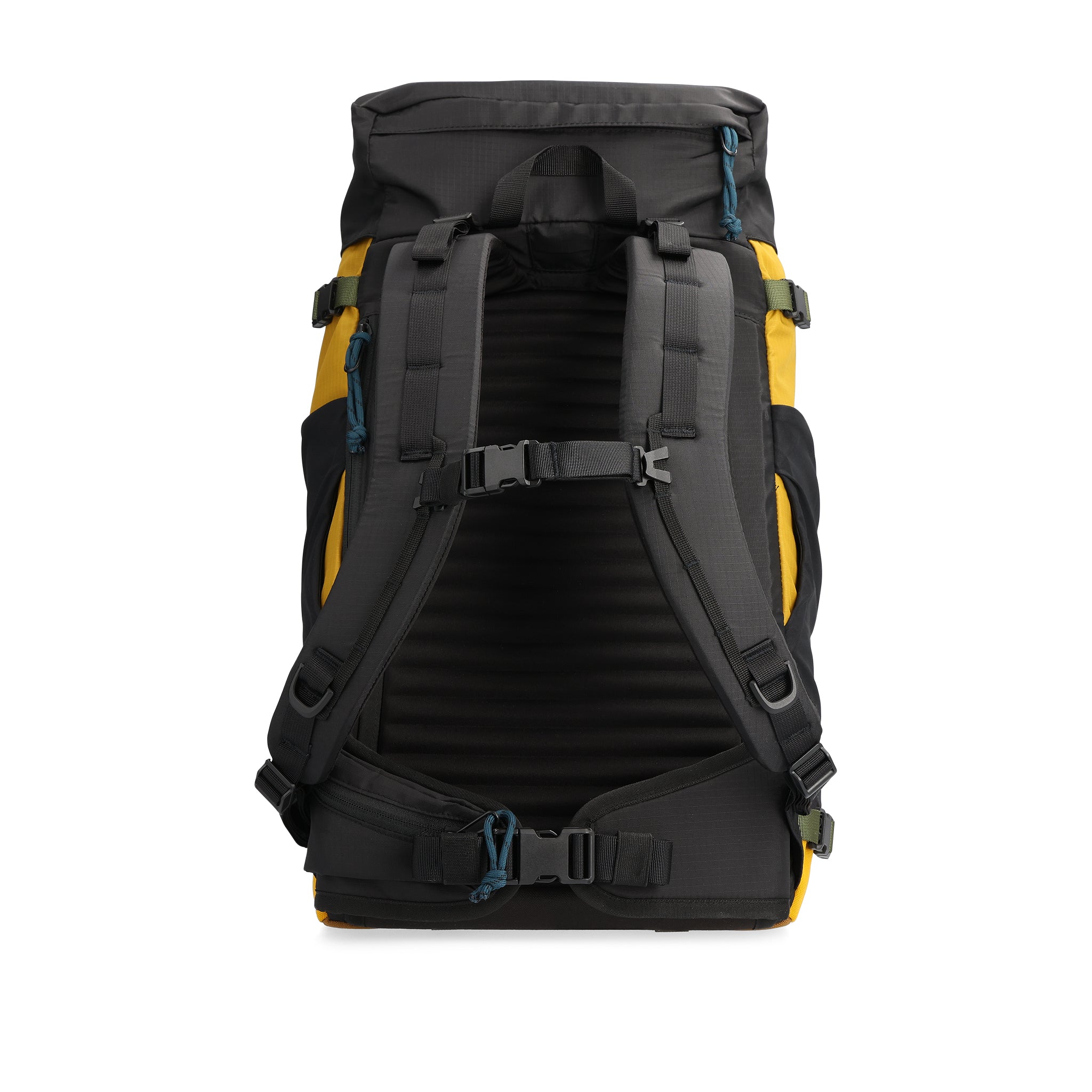 Rückansicht des Topo Designs Mountain Pack 28L in "Senf / Schwarz"