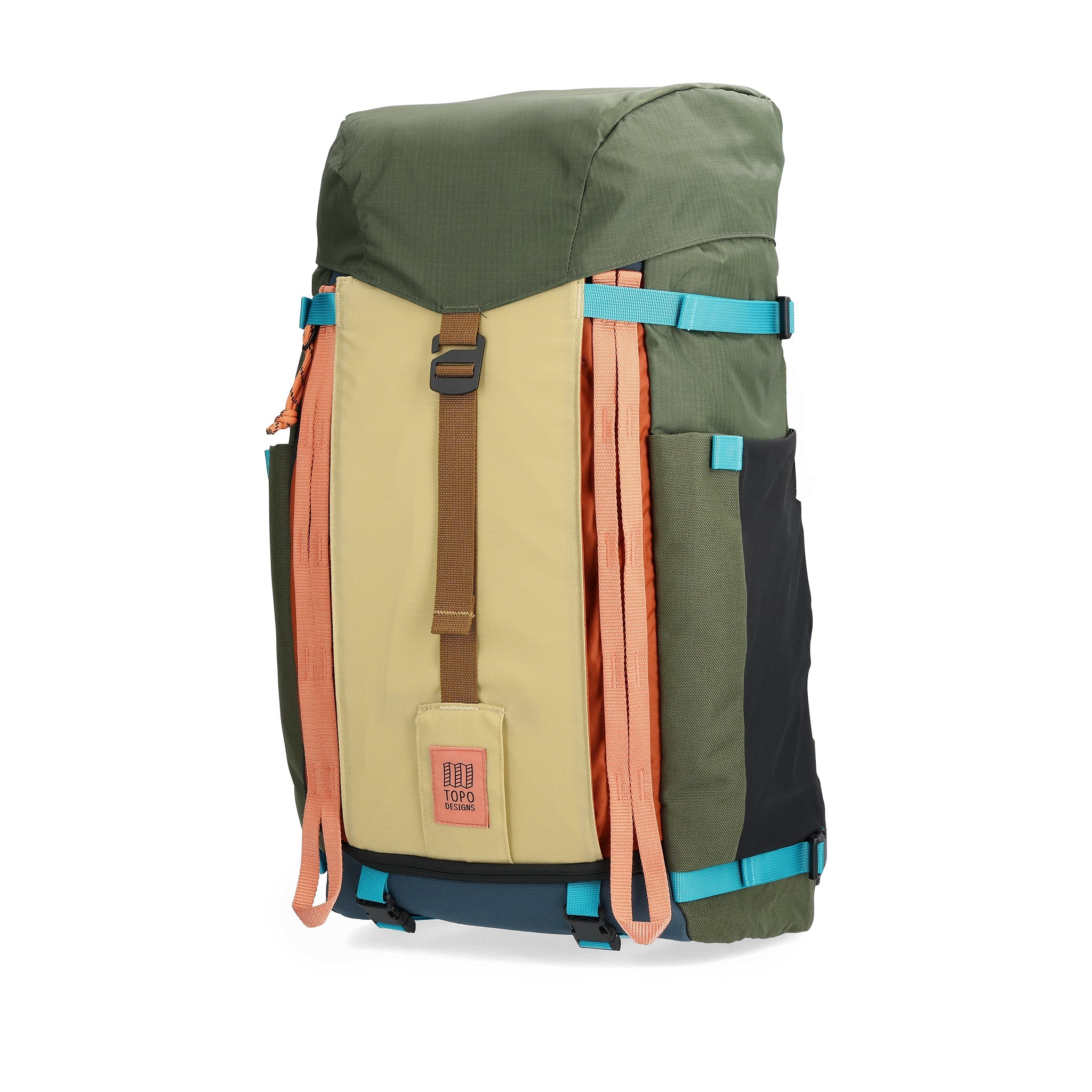 Frontansicht des Topo Designs Mountain Pack 28L in "Olive / Hanf"