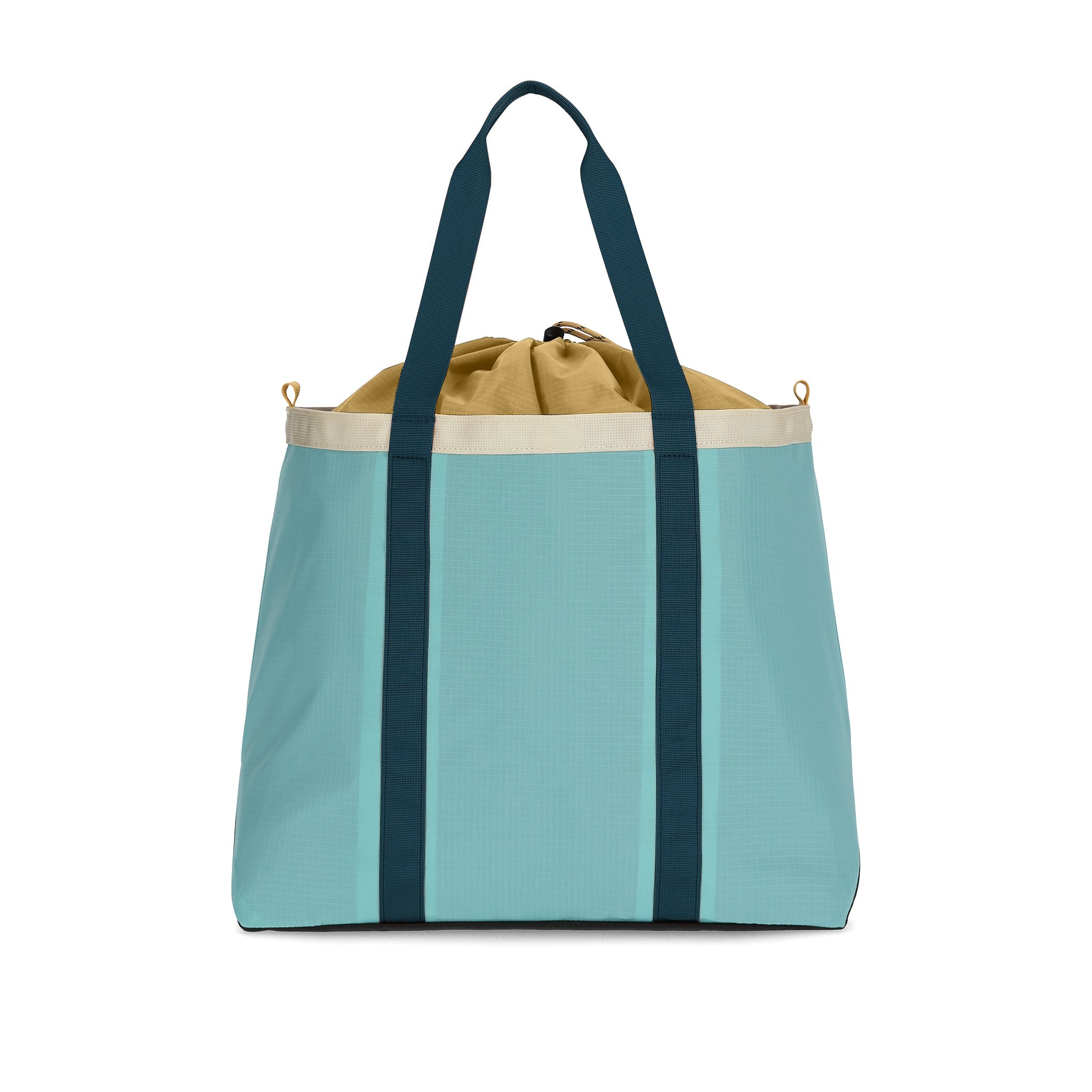 Rückansicht der Topo Designs Mountain Utility Tote in "Geode Green / Sea Pine"