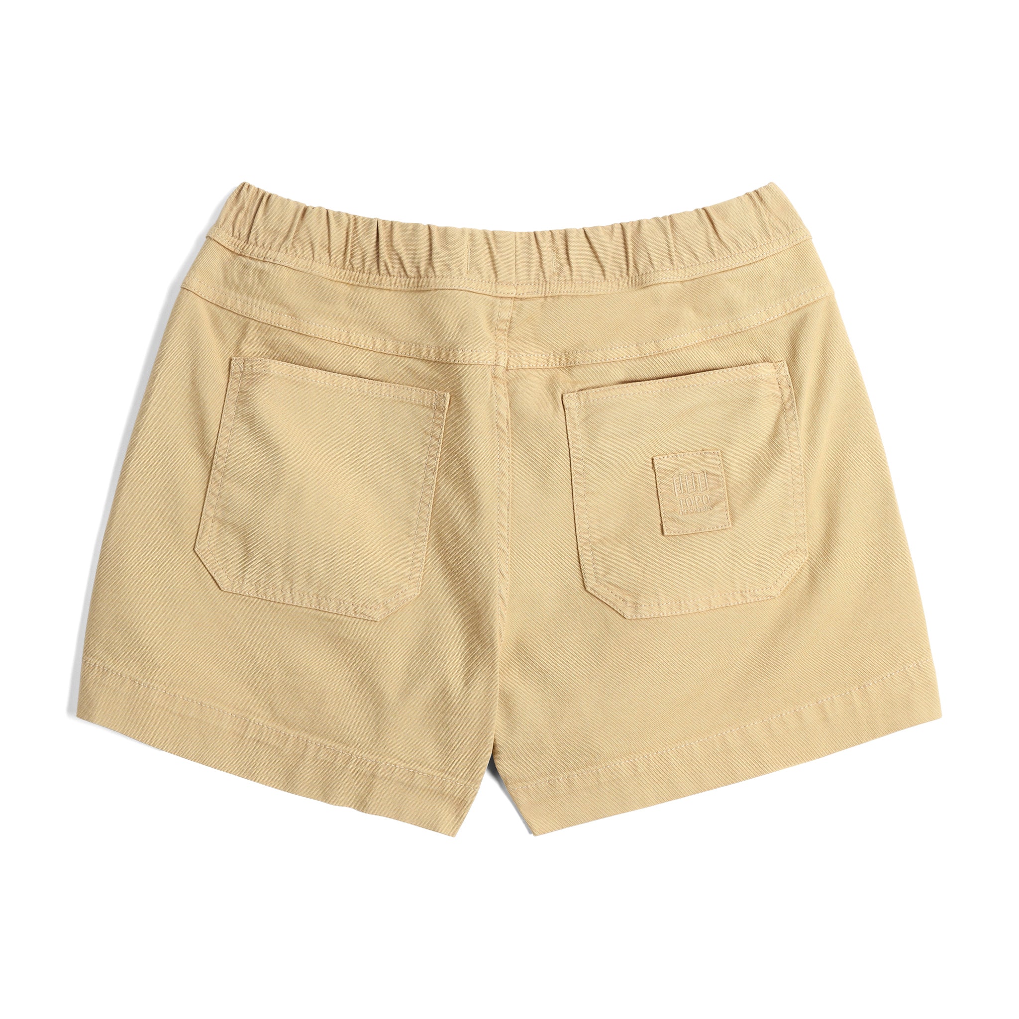 Rückansicht der Topo Designs Dirt Shorts - Damen in "Sahara"