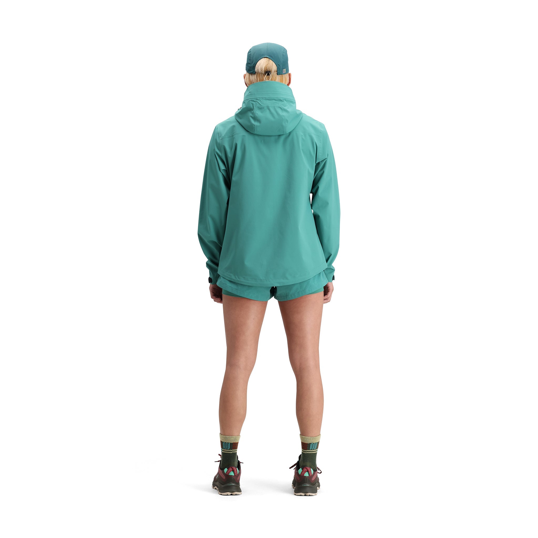 Allgemeine Rückenmodellaufnahme der Topo Designs Global Jacket - Damen in "Caribbean"