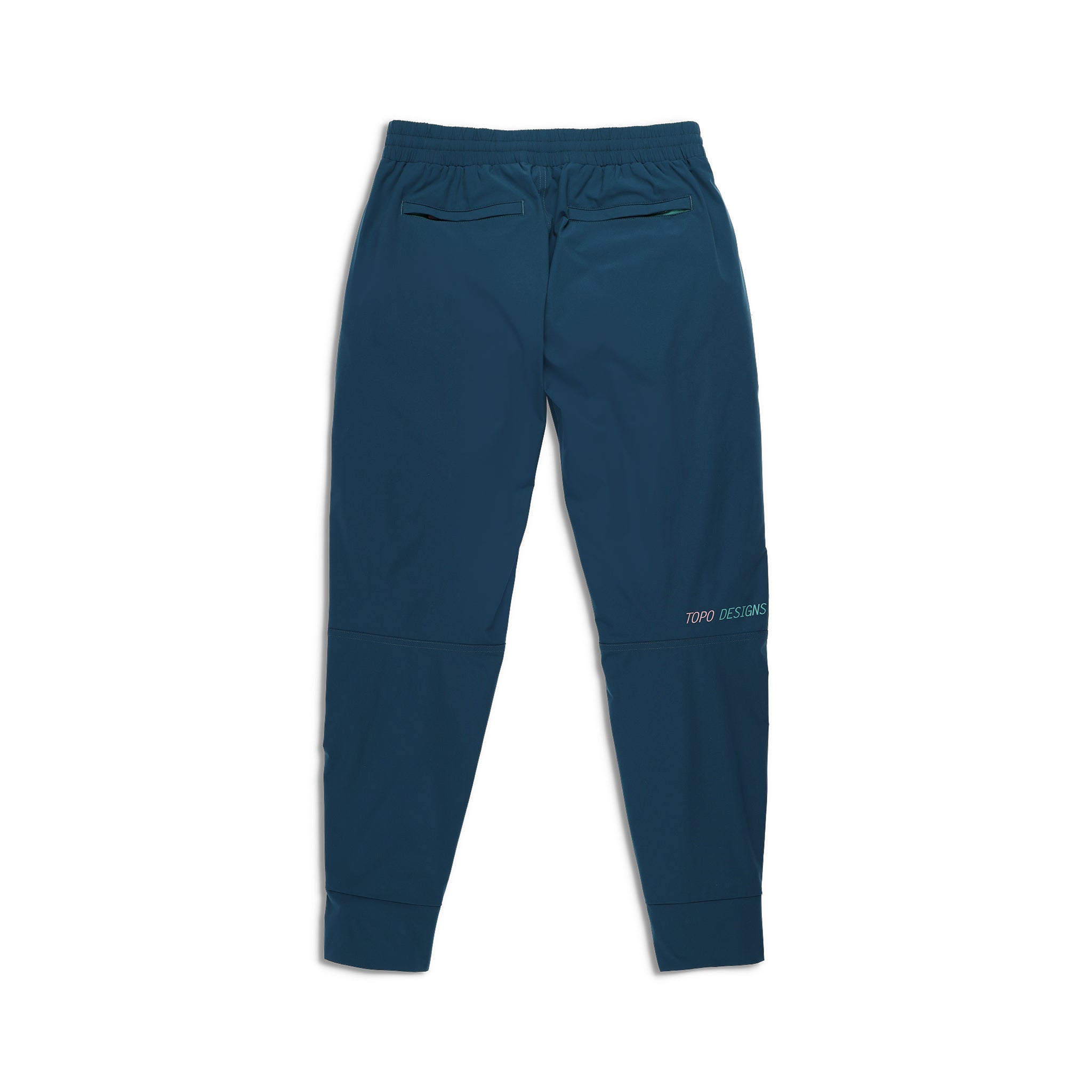 Rückansicht des Topo Designs Global Jogger - Damen in "Pond Blue"