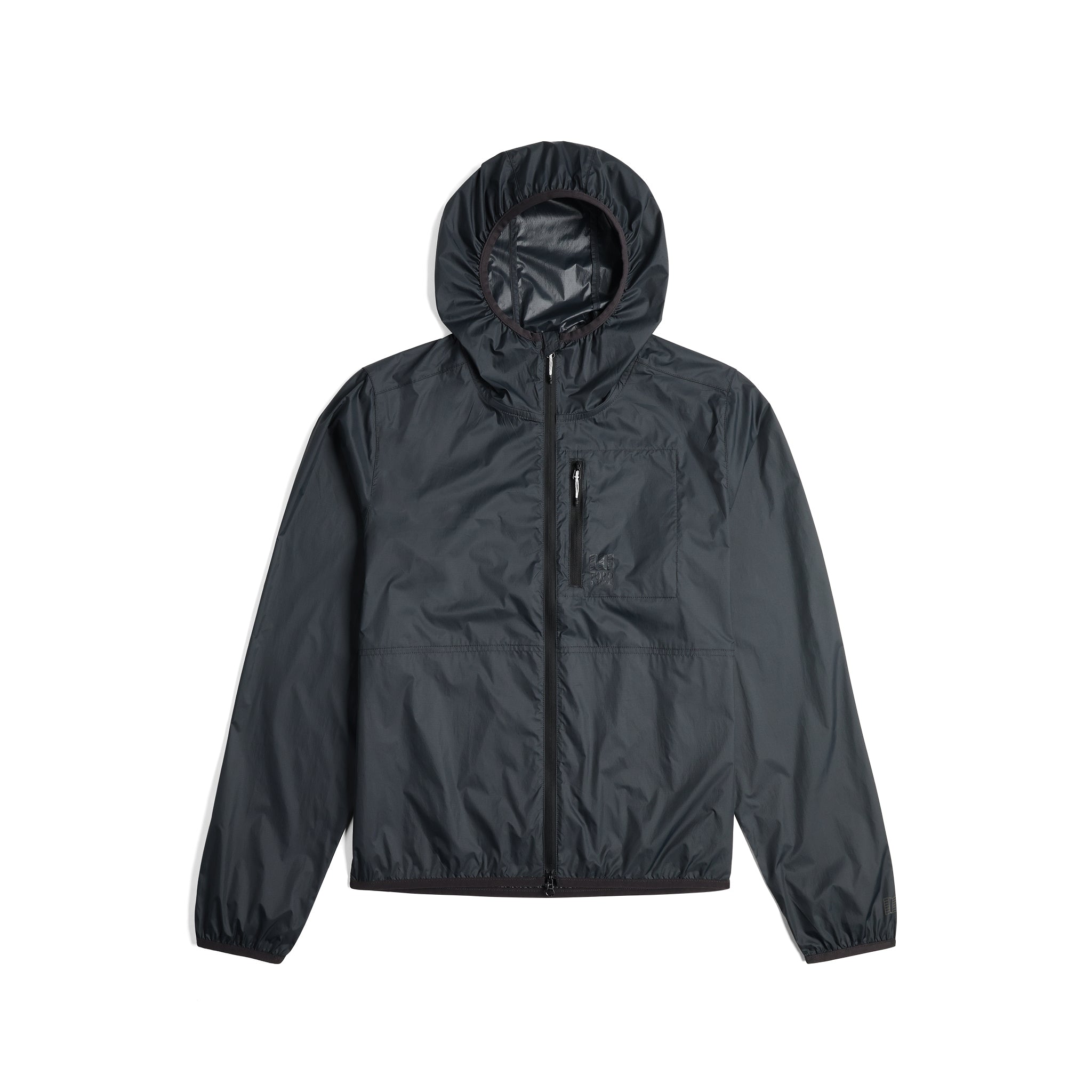 Vorderansicht der Topo Designs Global Ultralight Packable Jacket - Damen in "Black"