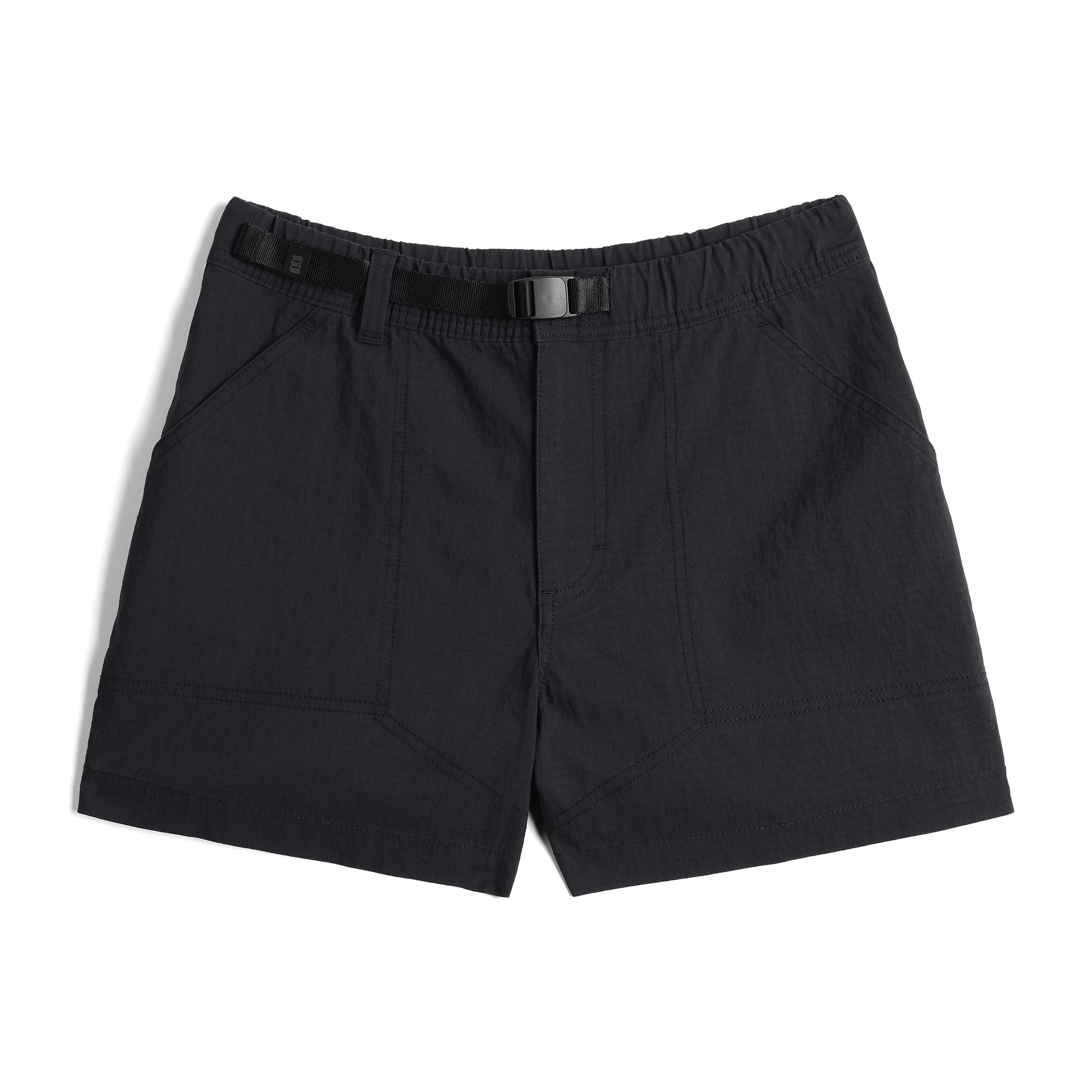 Vorderansicht der Topo Designs Mountain Short Ripstop - Damen in "Black"