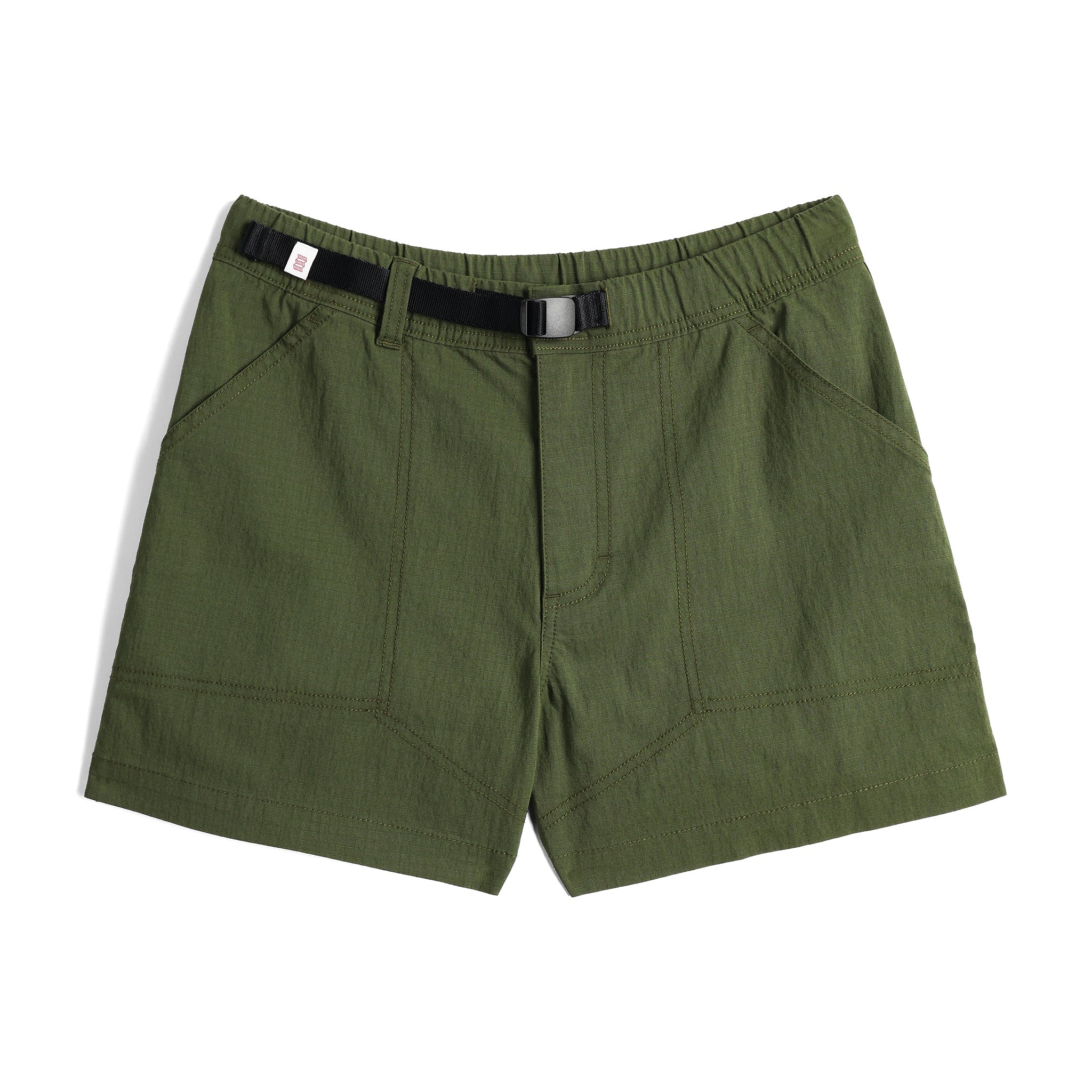 Vorderansicht der Topo Designs Mountain Short Ripstop - Damen in "Olive"