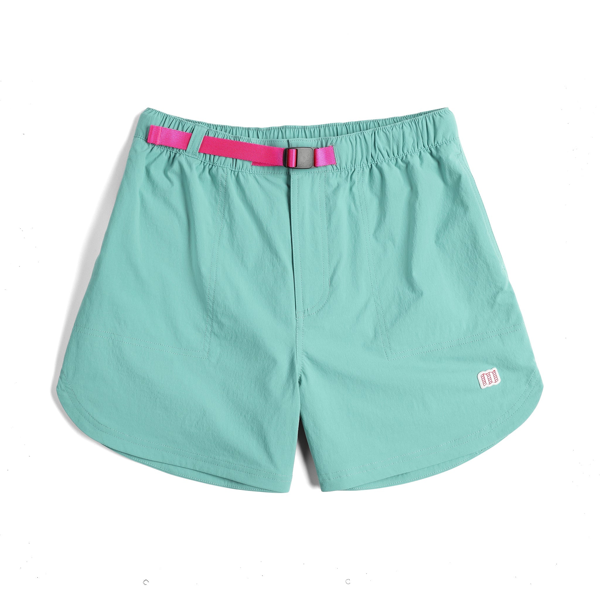 Vorderansicht der Topo Designs River Shorts - Damen in "Geode Green"